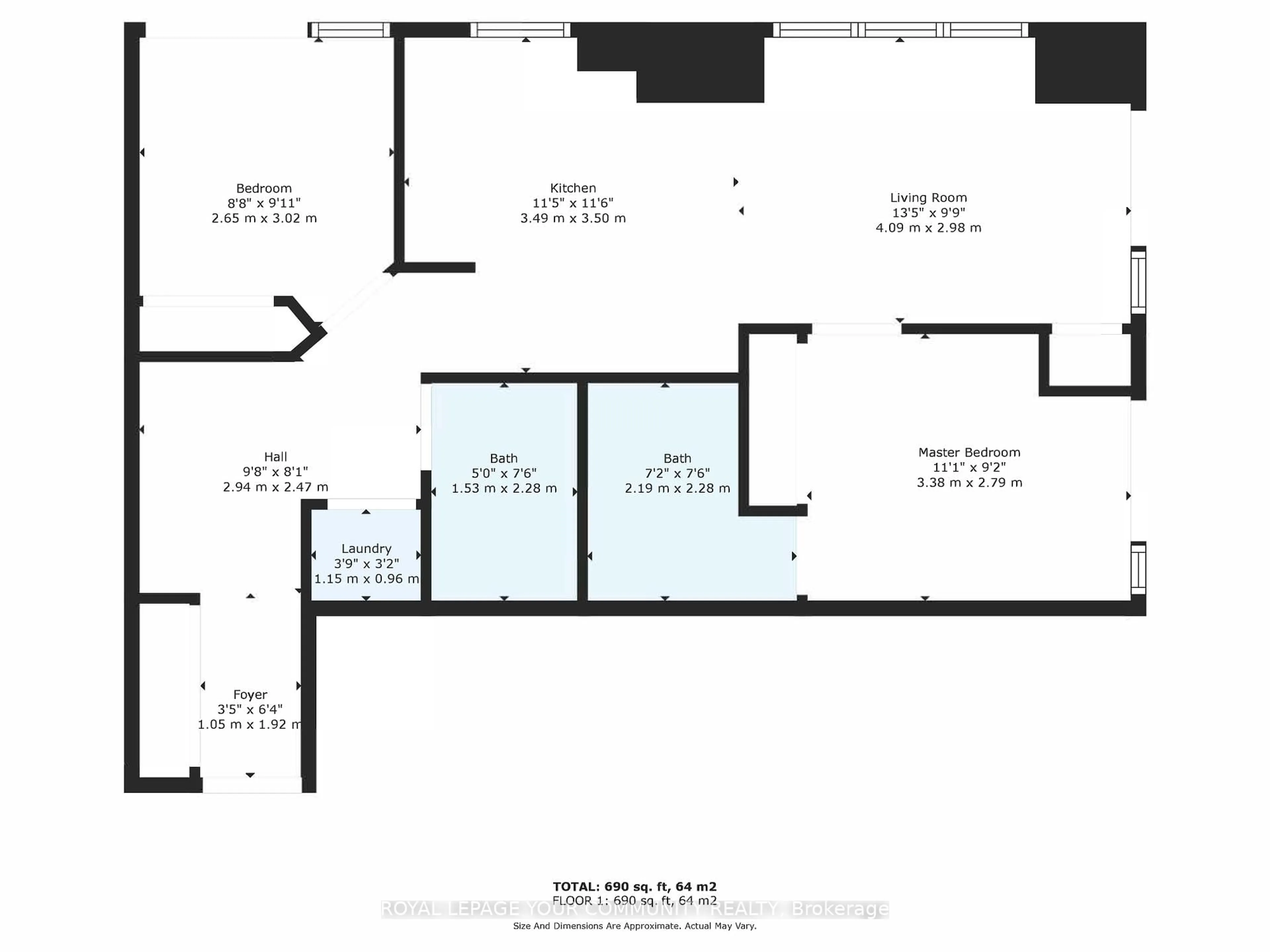 Floor plan for 20 Shore Breeze Dr #2504, Toronto Ontario M8V 0C7