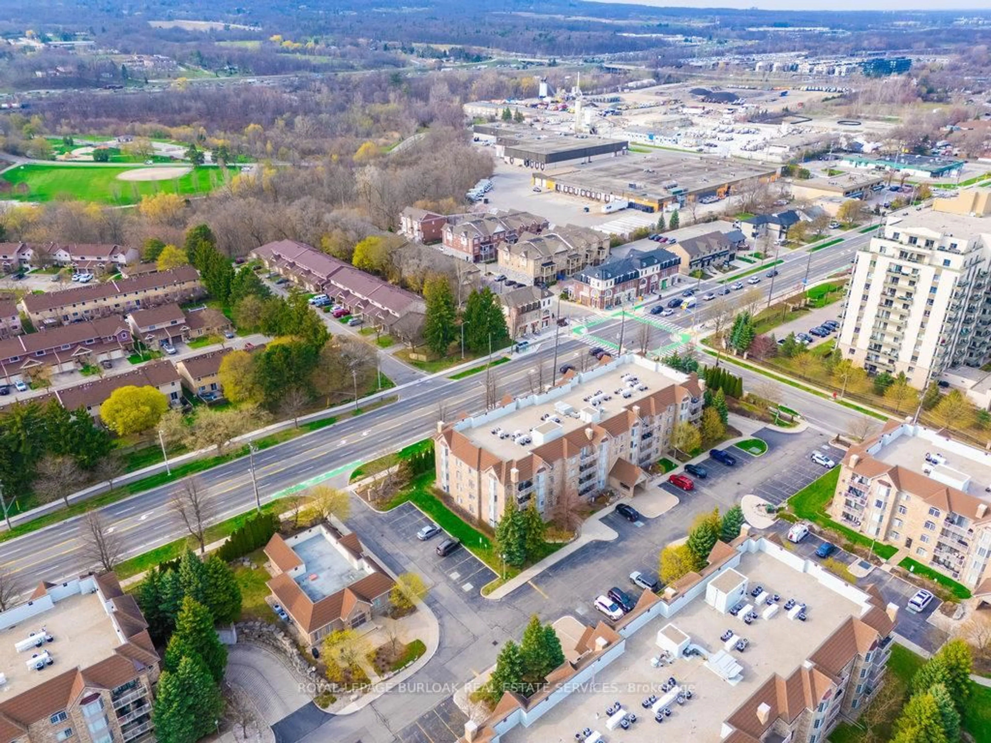 A pic from outside/outdoor area/front of a property/back of a property/a pic from drone, street for 216E Plains Rd #109, Burlington Ontario L7T 4L1