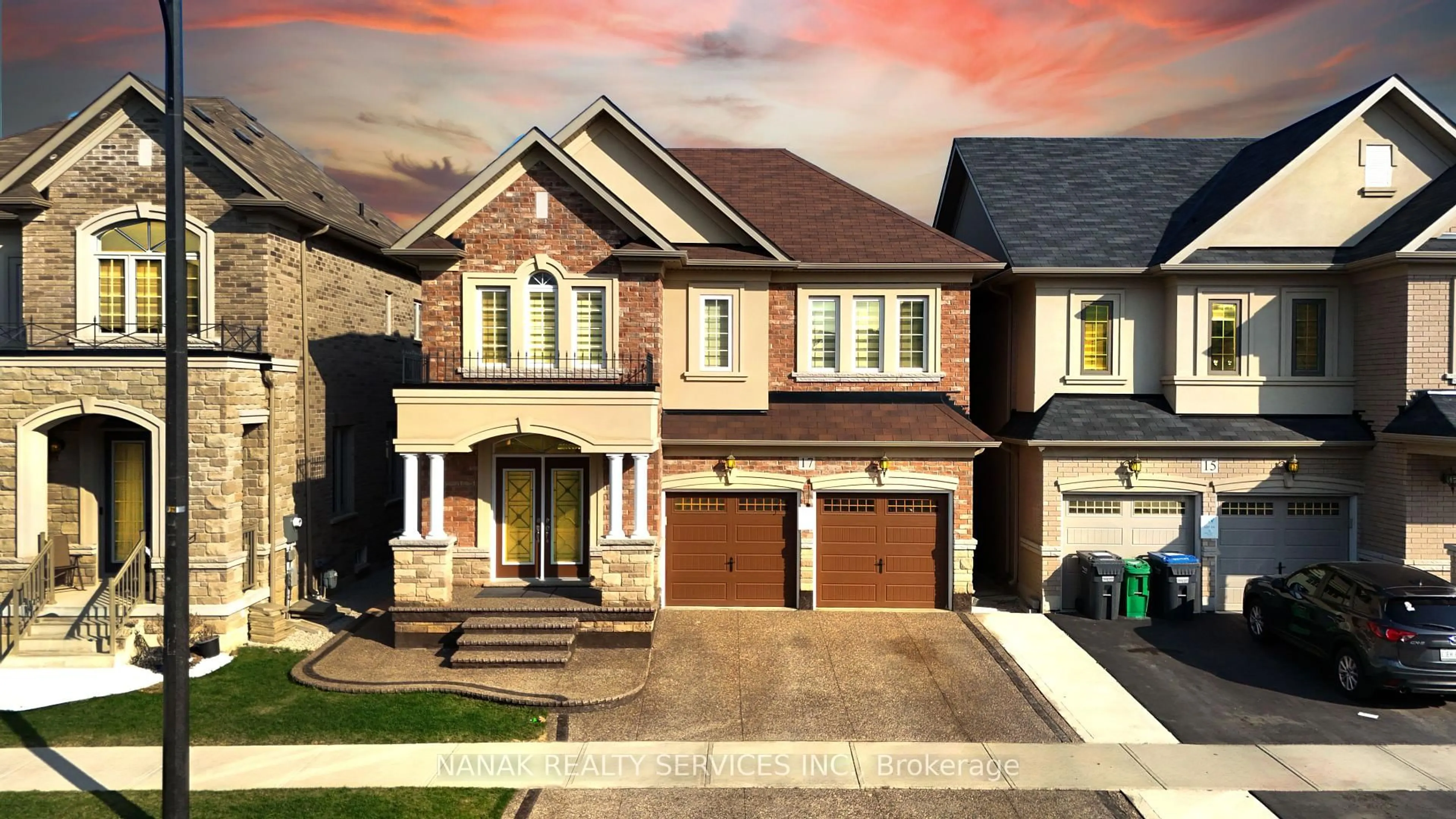 Home with brick exterior material, street for 17 Henry Moody Dr, Brampton Ontario L7A 5A8