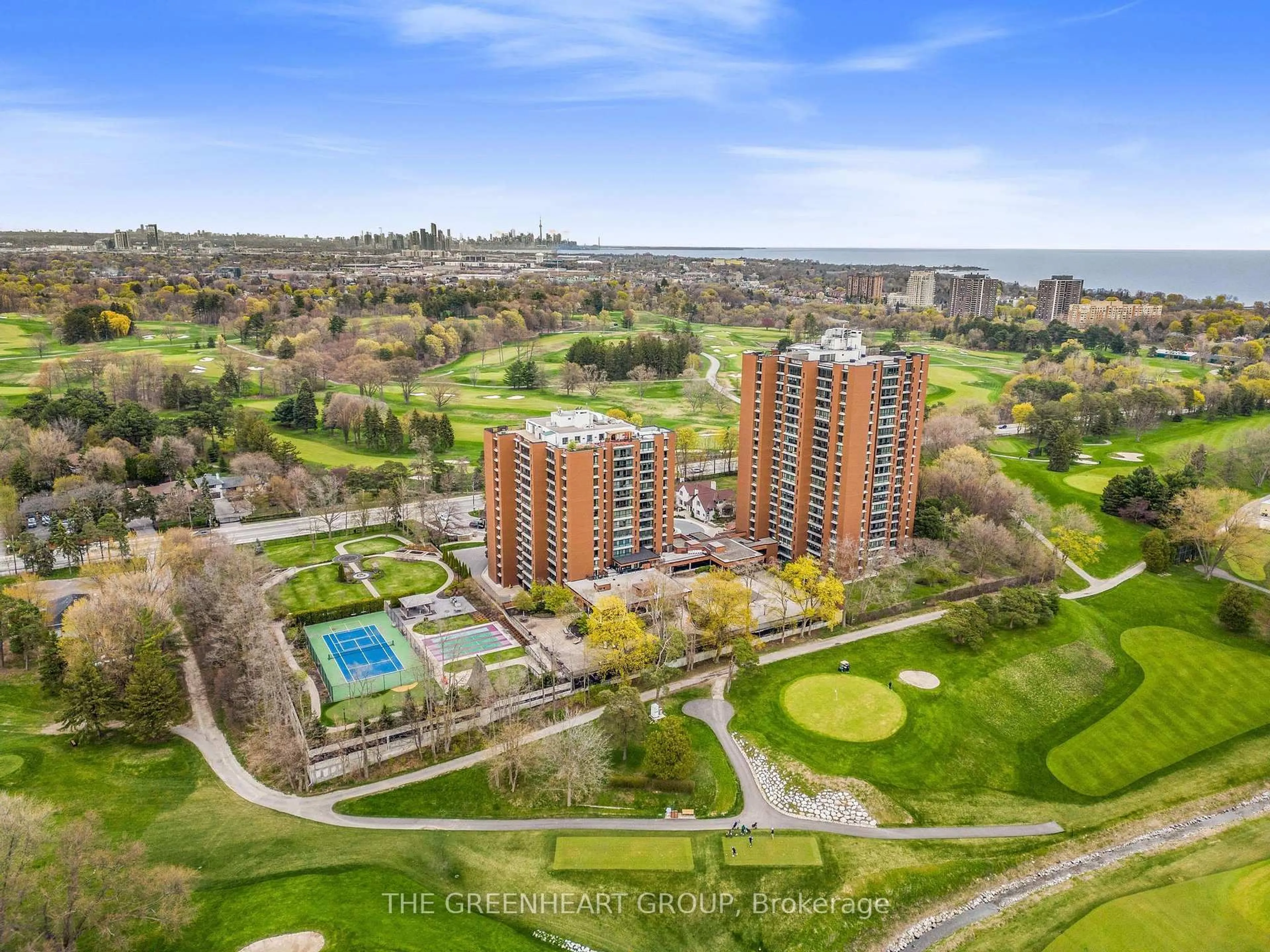 A pic from outside/outdoor area/front of a property/back of a property/a pic from drone, city buildings view from balcony for 1400 Dixie Rd #401, Mississauga Ontario L5E 3E1