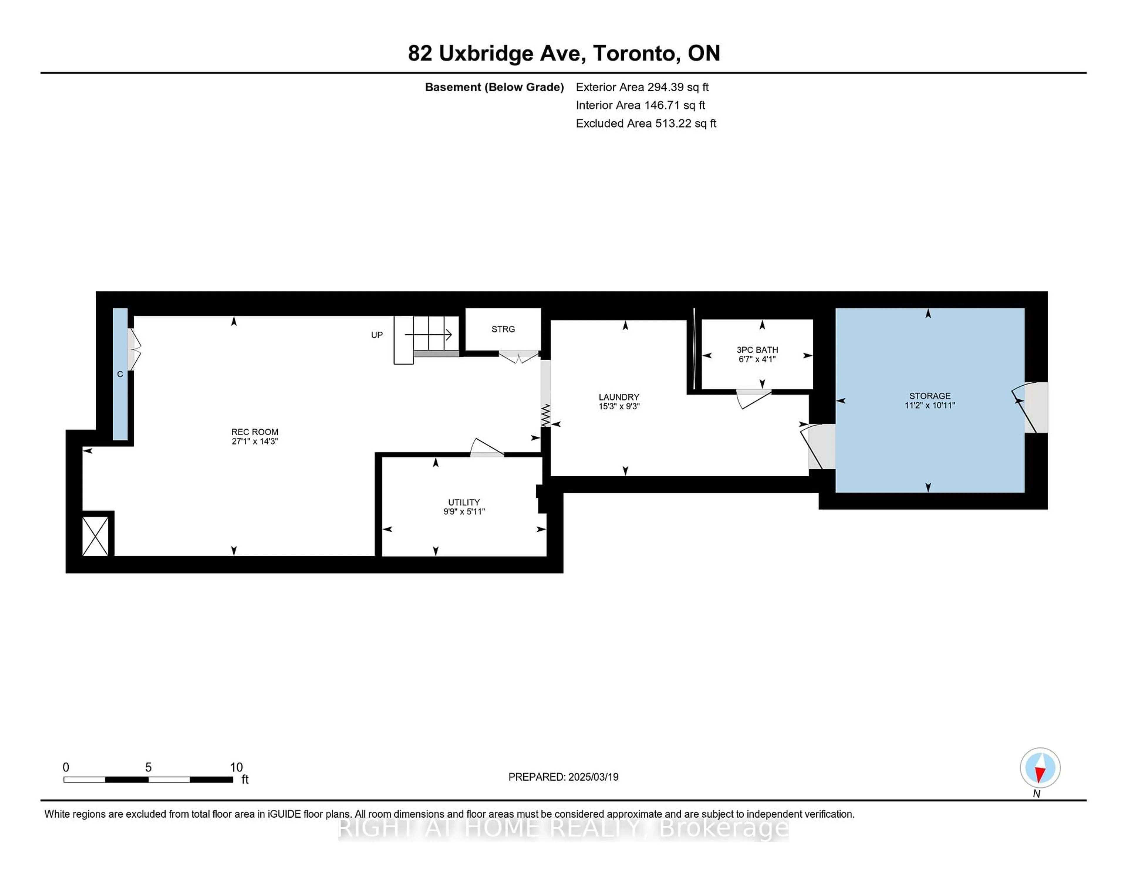 Floor plan for 82 Uxbridge Ave, Toronto Ontario M6N 2Y2