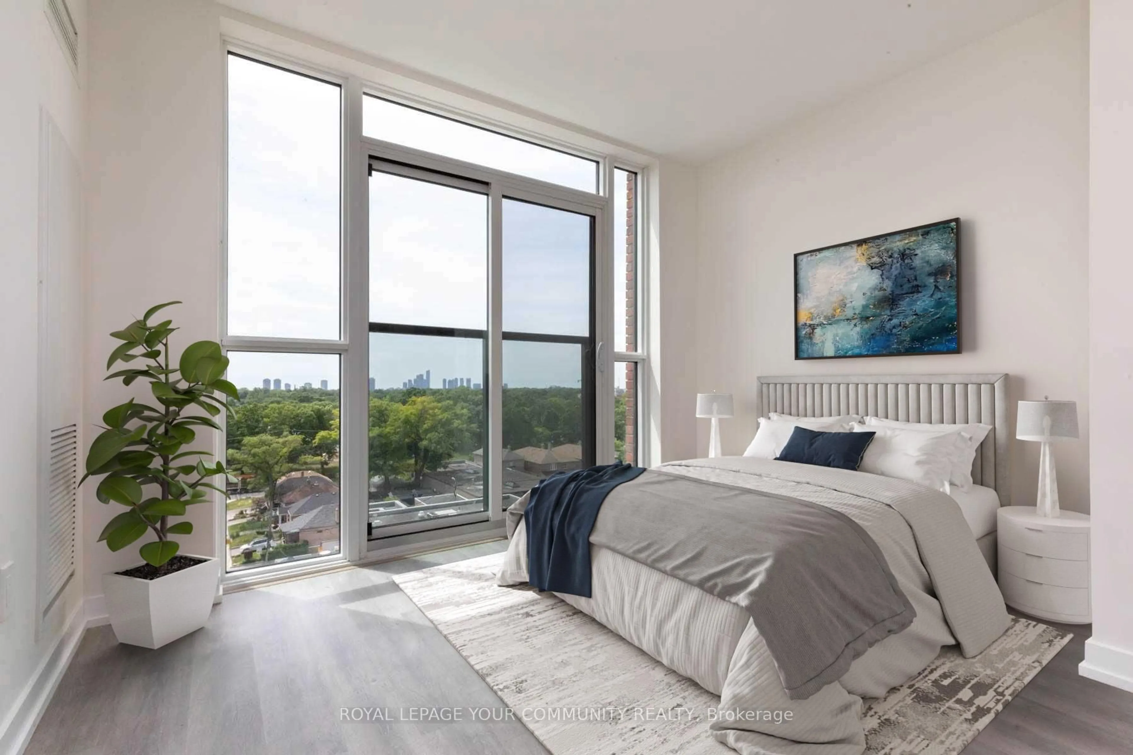 Bedroom with bed, unknown for 2300 St Clair Ave #805, Toronto Ontario M6N 0B3
