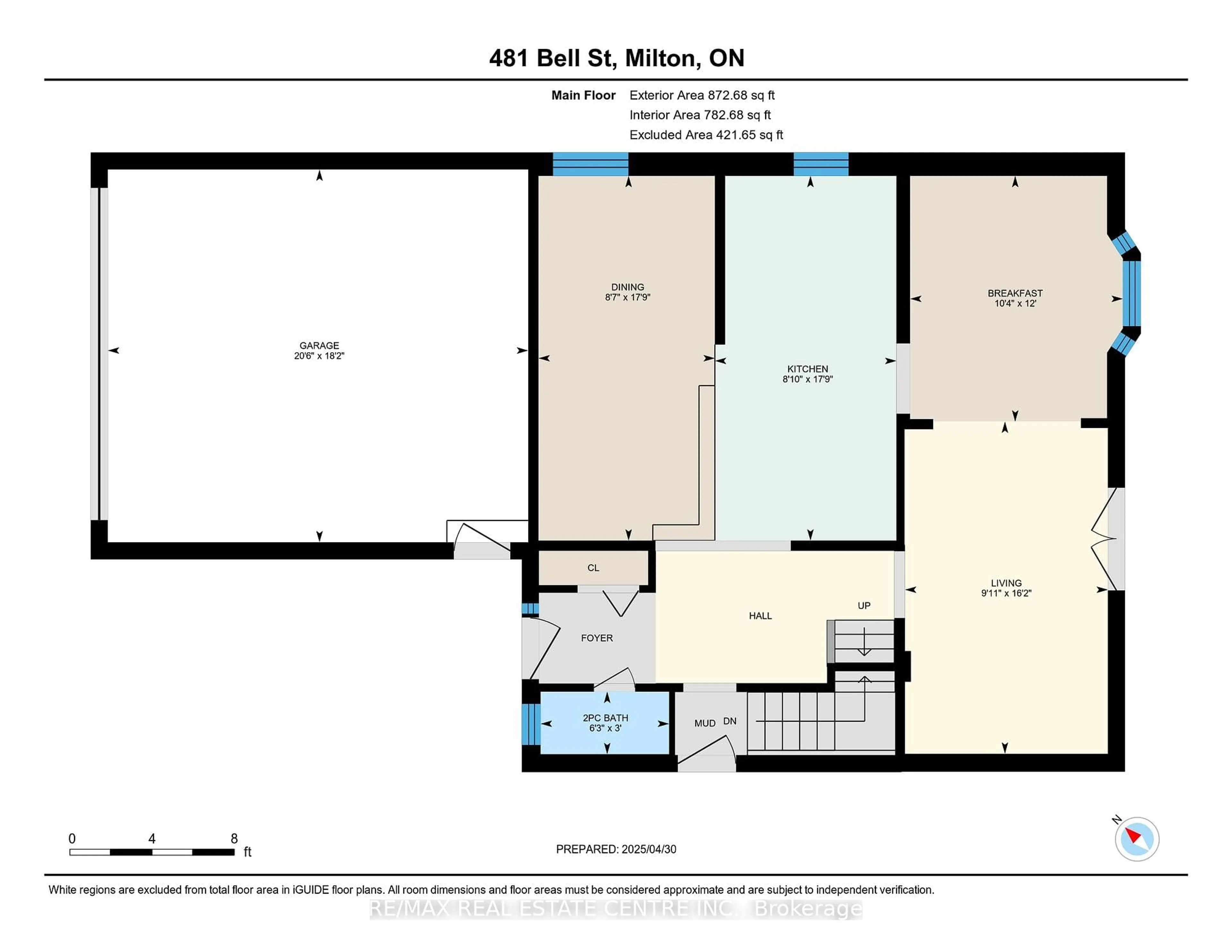 Floor plan for 481 Bell St, Milton Ontario L9T 4R6