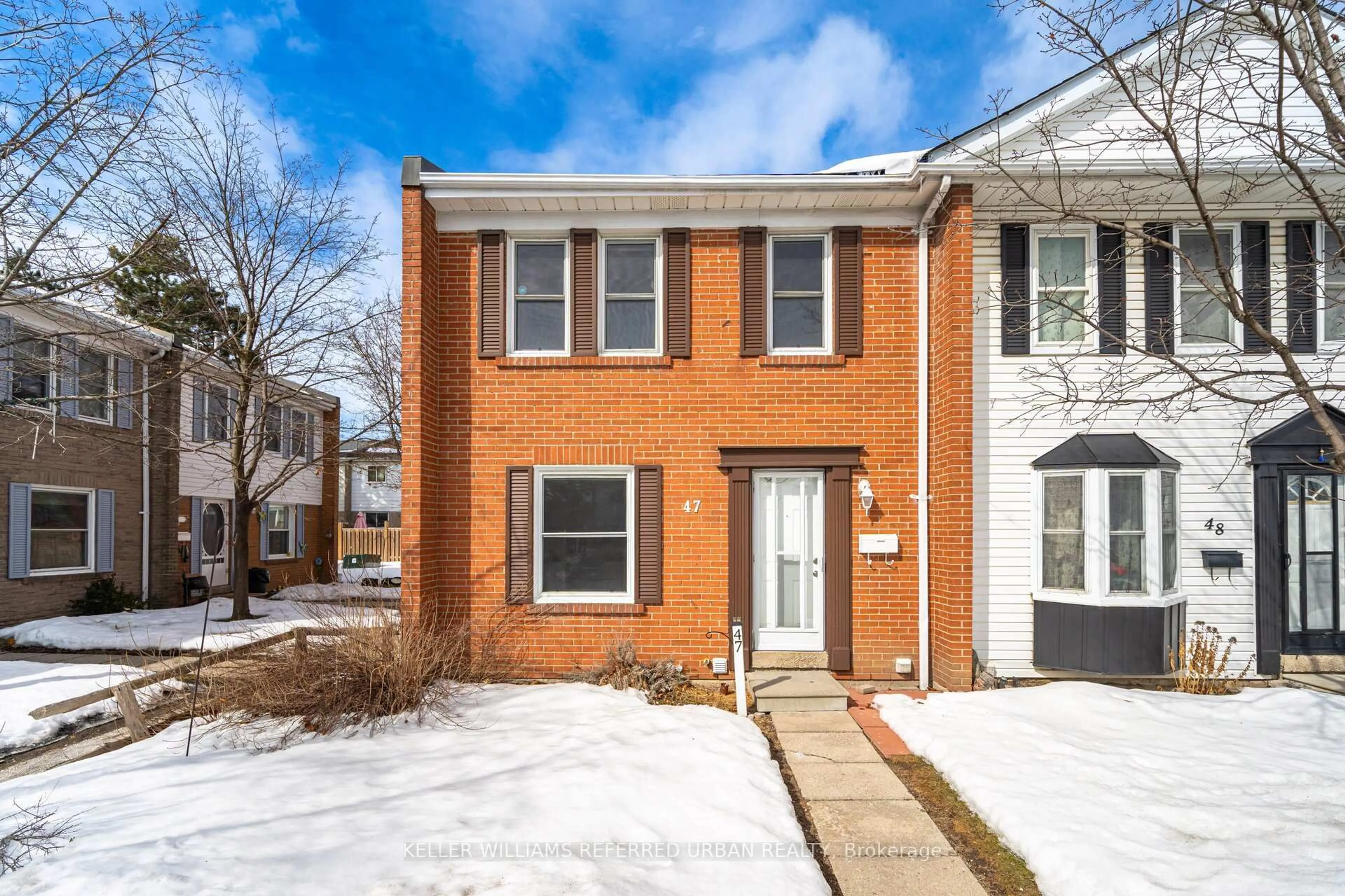 Home with brick exterior material, street for 1020 Central Park Dr #47, Brampton Ontario L6S 3L6