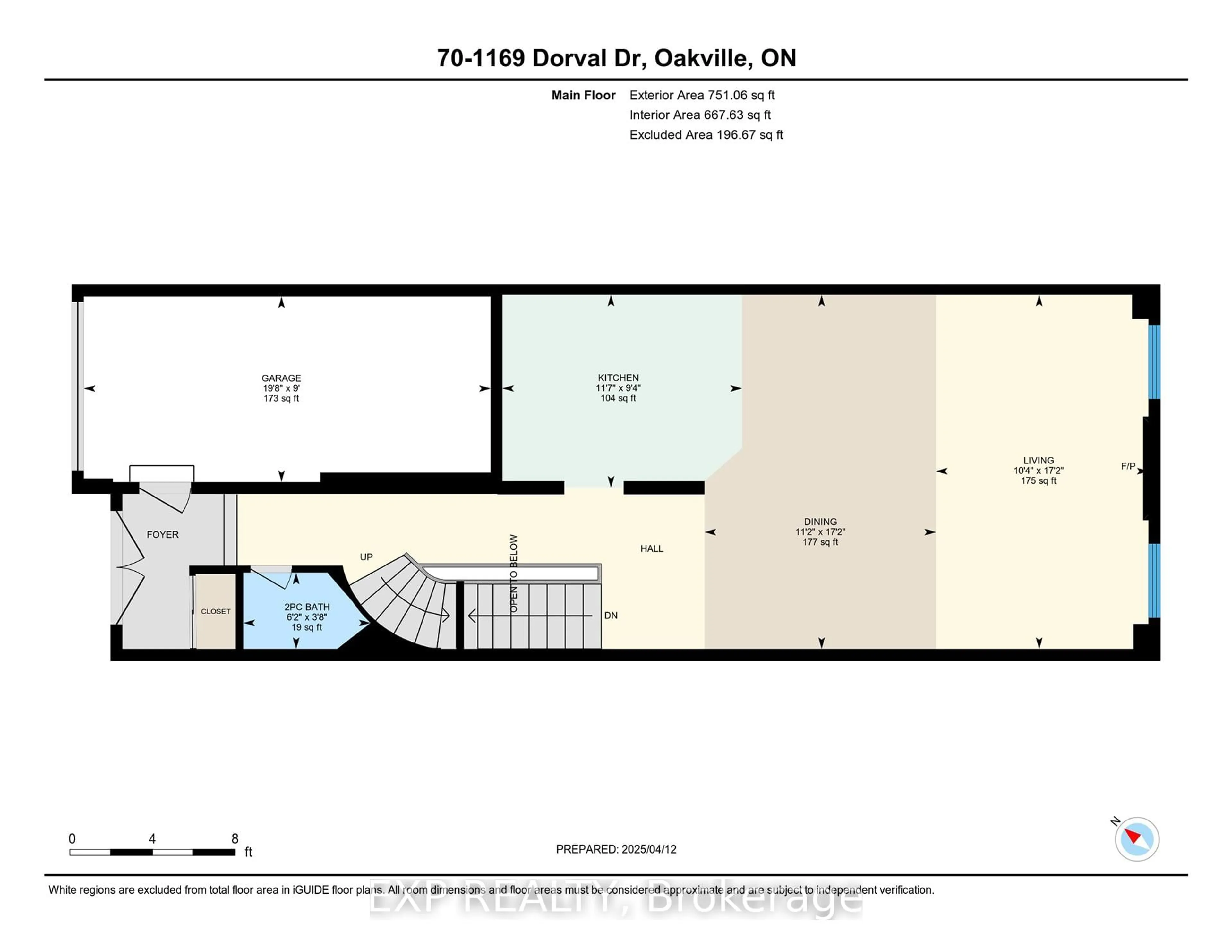 Floor plan for 1169 Dorval Dr #70, Oakville Ontario L6M 4V8