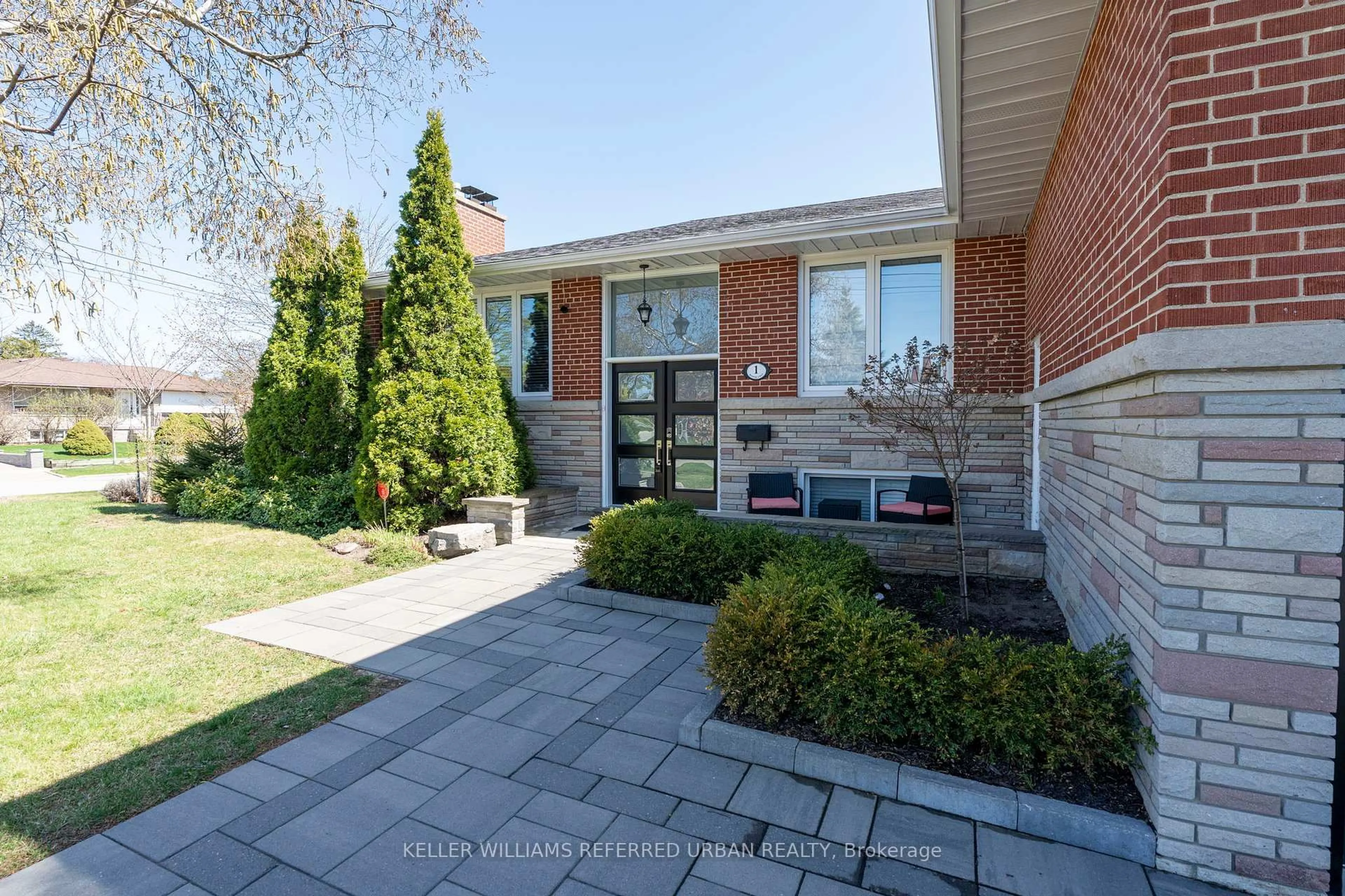 Home with brick exterior material, street for 1 Rowse Cres, Toronto Ontario M9P 3L4