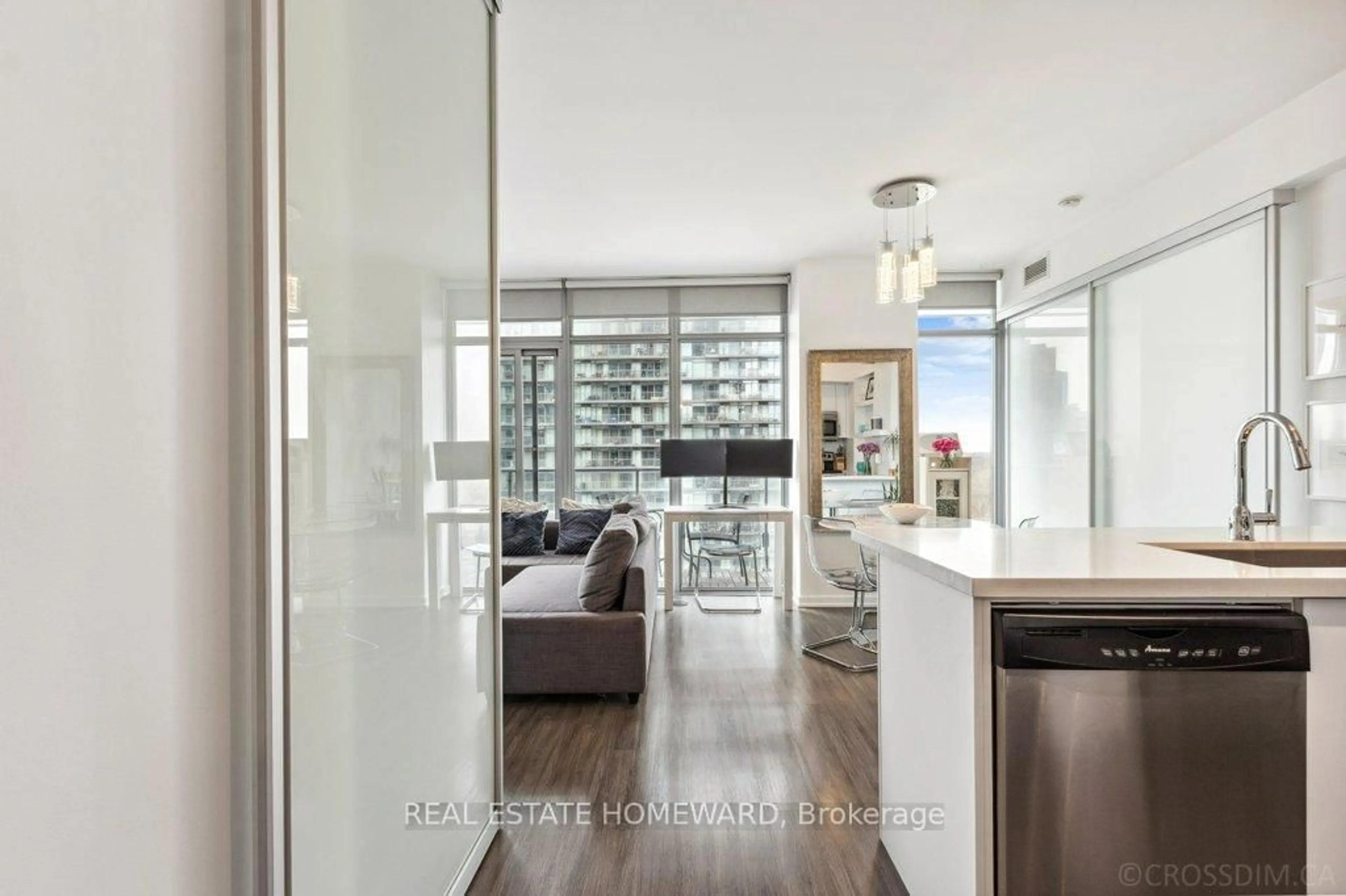 Open concept kitchen, unknown for 103 The Queensway Ave #1212, Toronto Ontario M6S 5B3