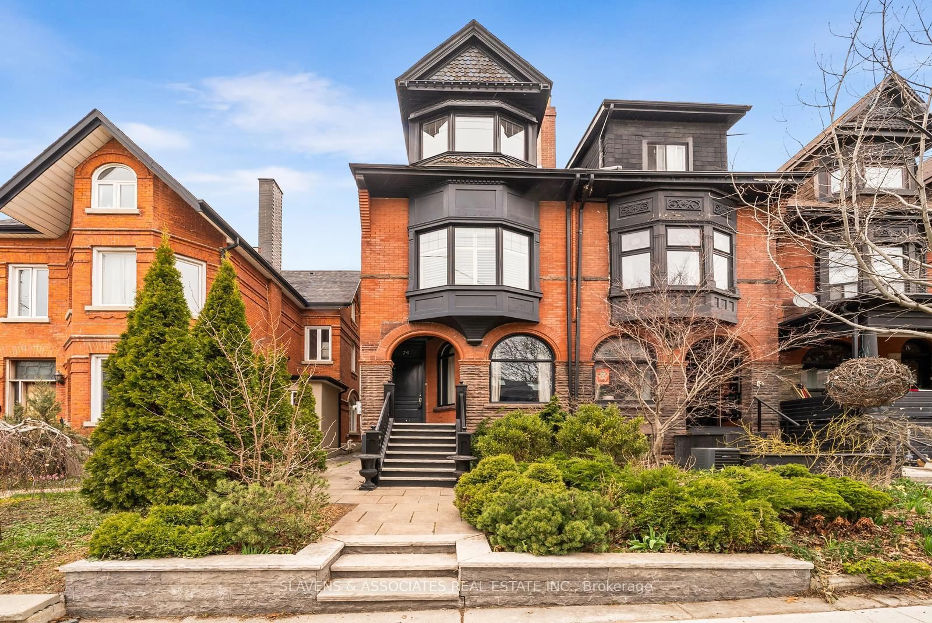 Home with brick exterior material, street for 74 Harvard Ave, Toronto Ontario M6R 1C6
