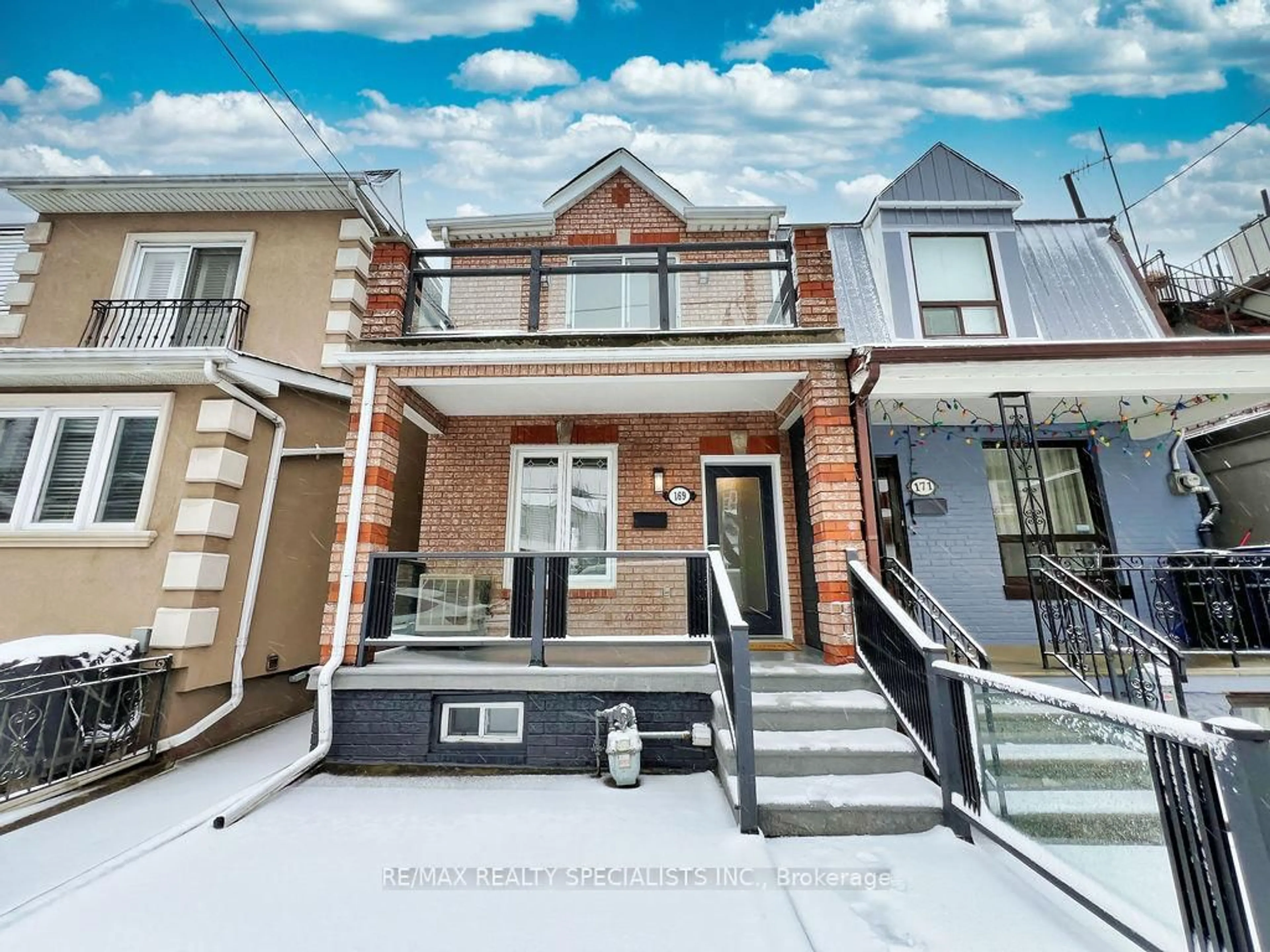 Home with brick exterior material, street for 169 Lappin Ave, Toronto Ontario M6H 1Y7