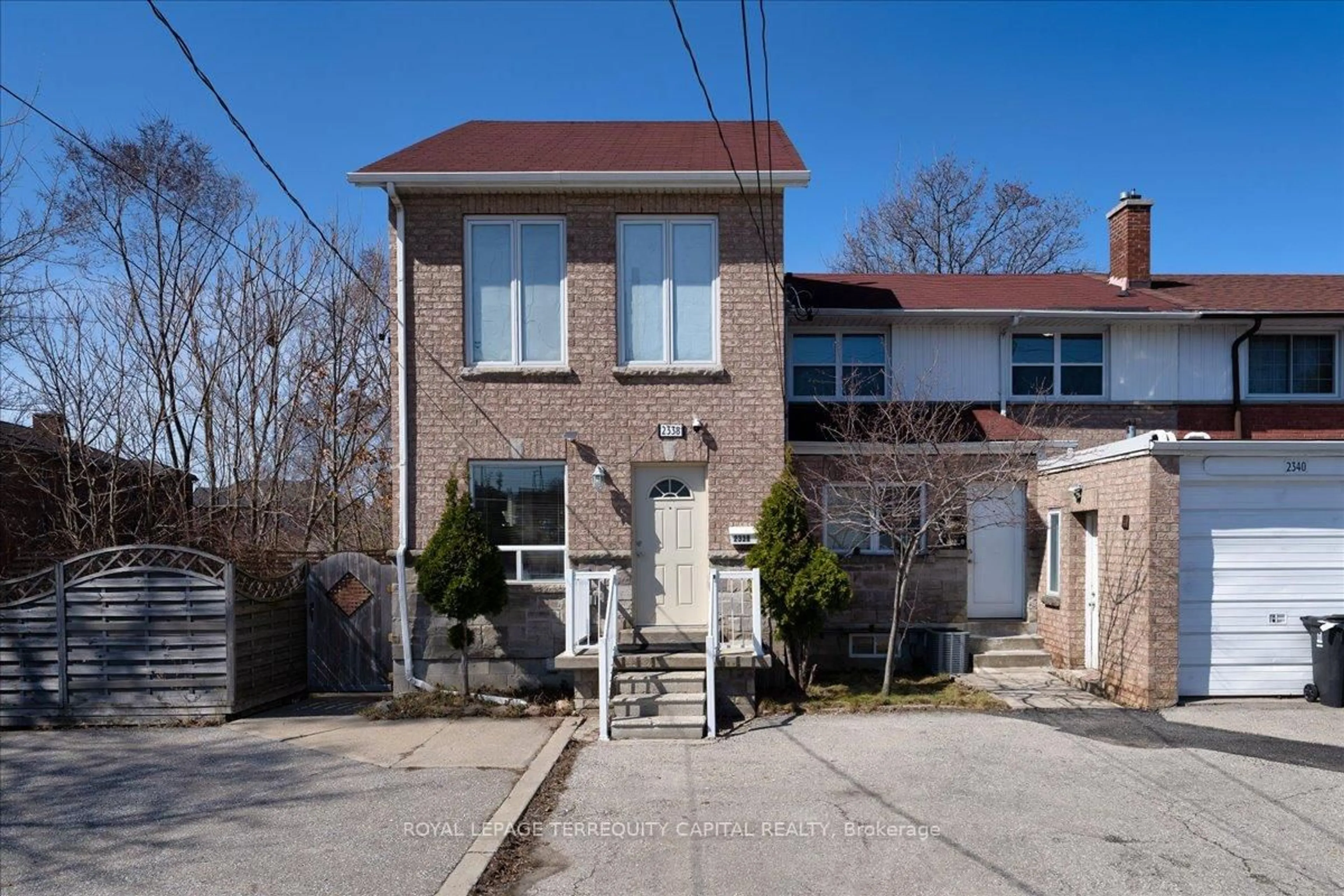 Home with brick exterior material, street for 2338, 2338R, 2340, Keele St, Toronto Ontario M6M 4A4