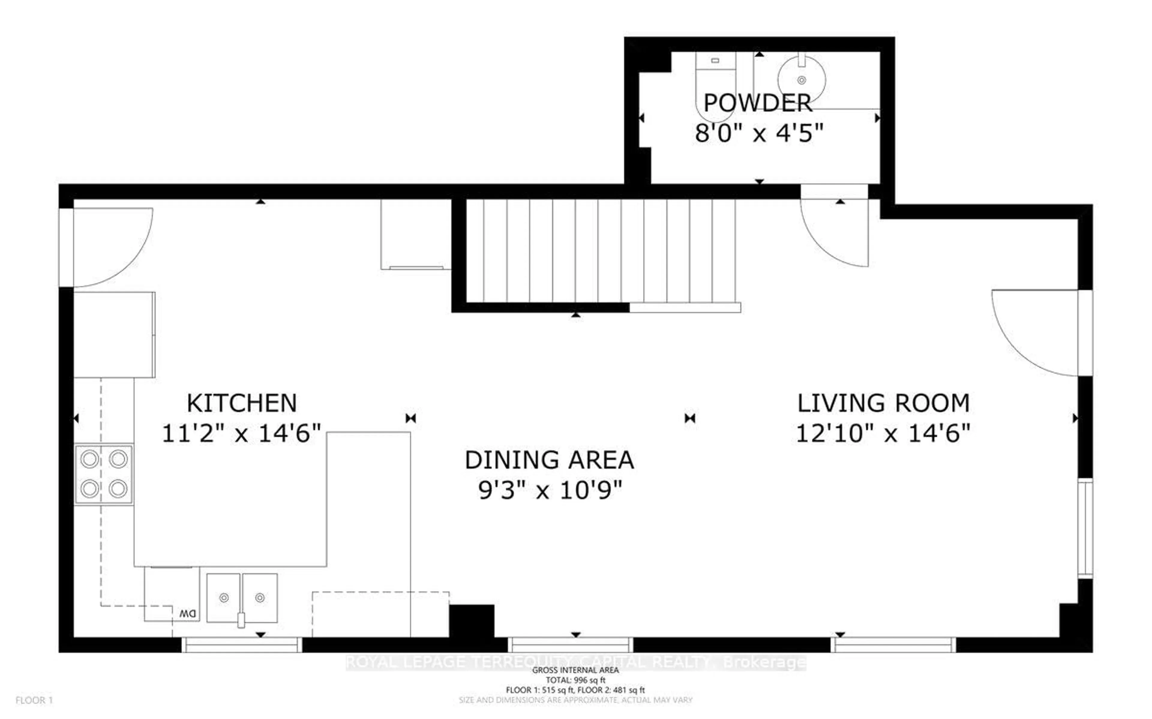 Floor plan for 2338, 2338R, 2340, Keele St, Toronto Ontario M6M 4A4
