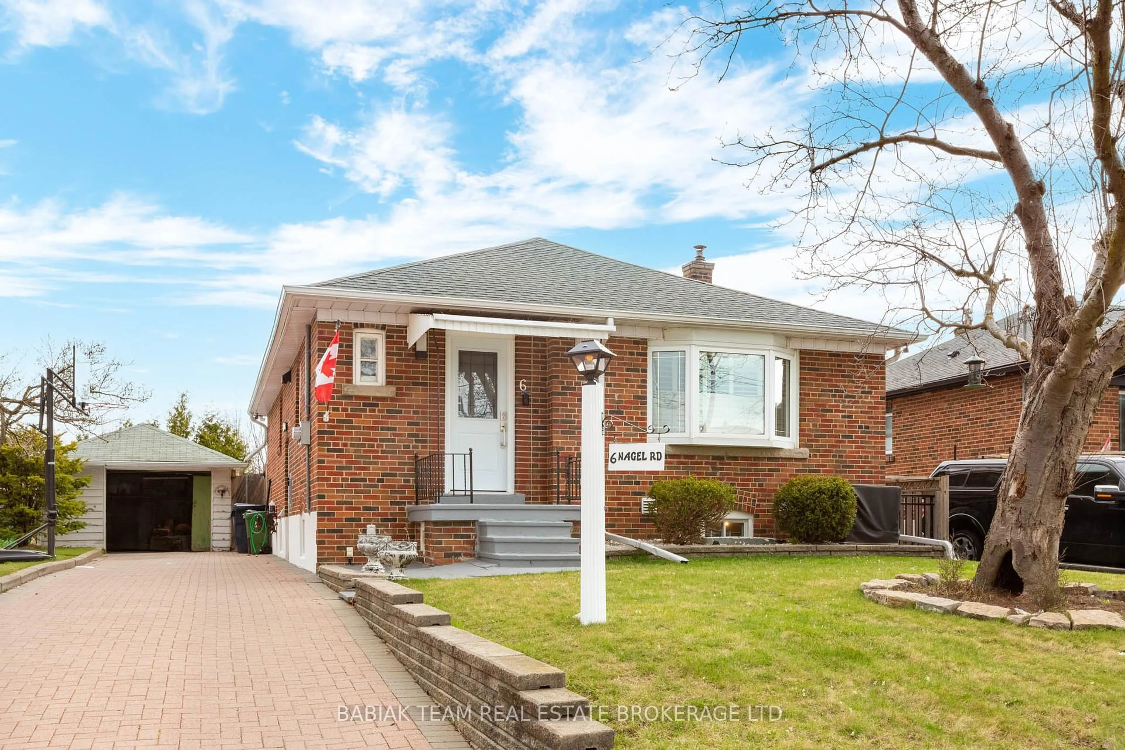 Home with brick exterior material, street for 6 Nagel Rd, Toronto Ontario M3M 1X8