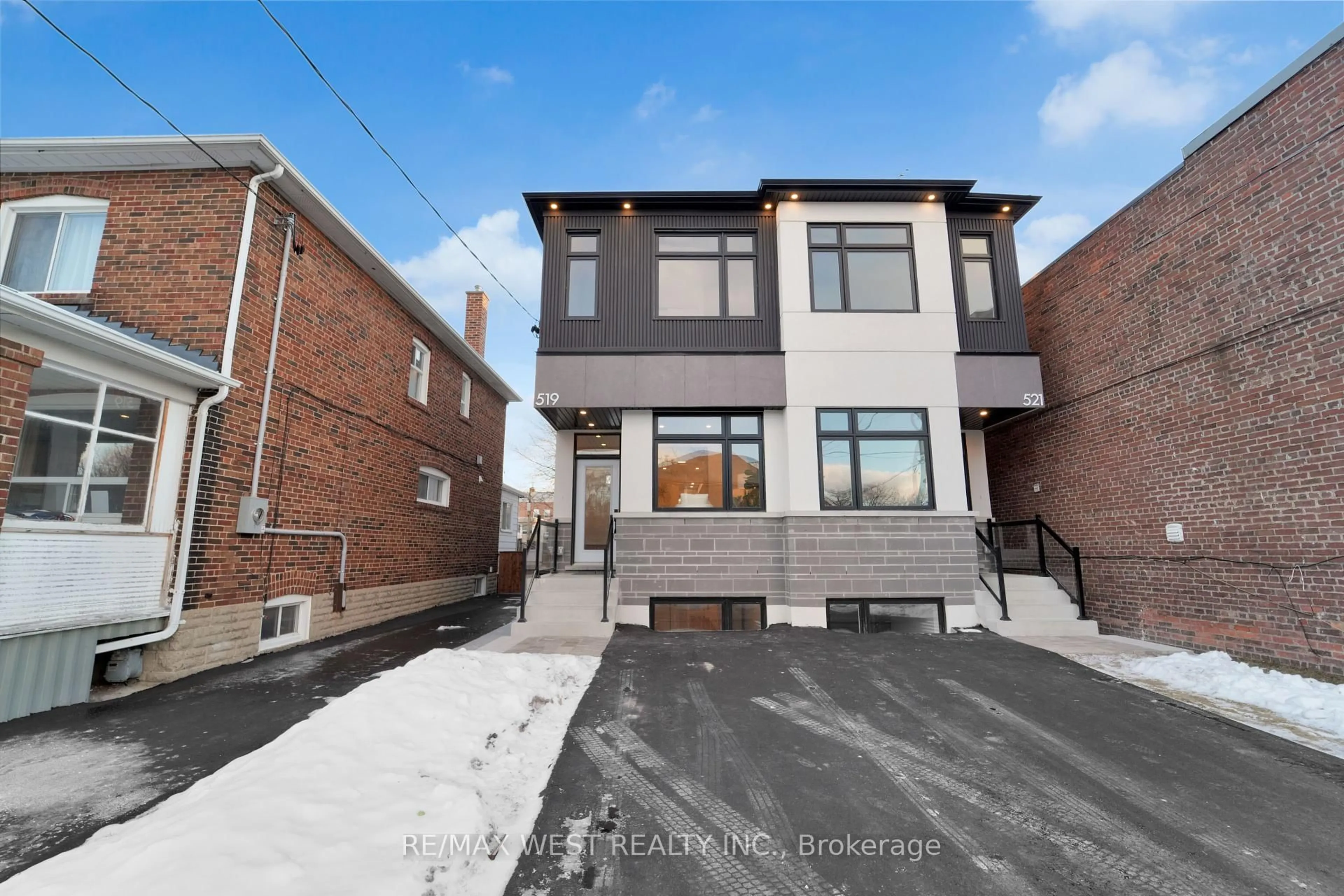 Home with brick exterior material, street for 519 St Johns Rd, Toronto Ontario M6S 2L7