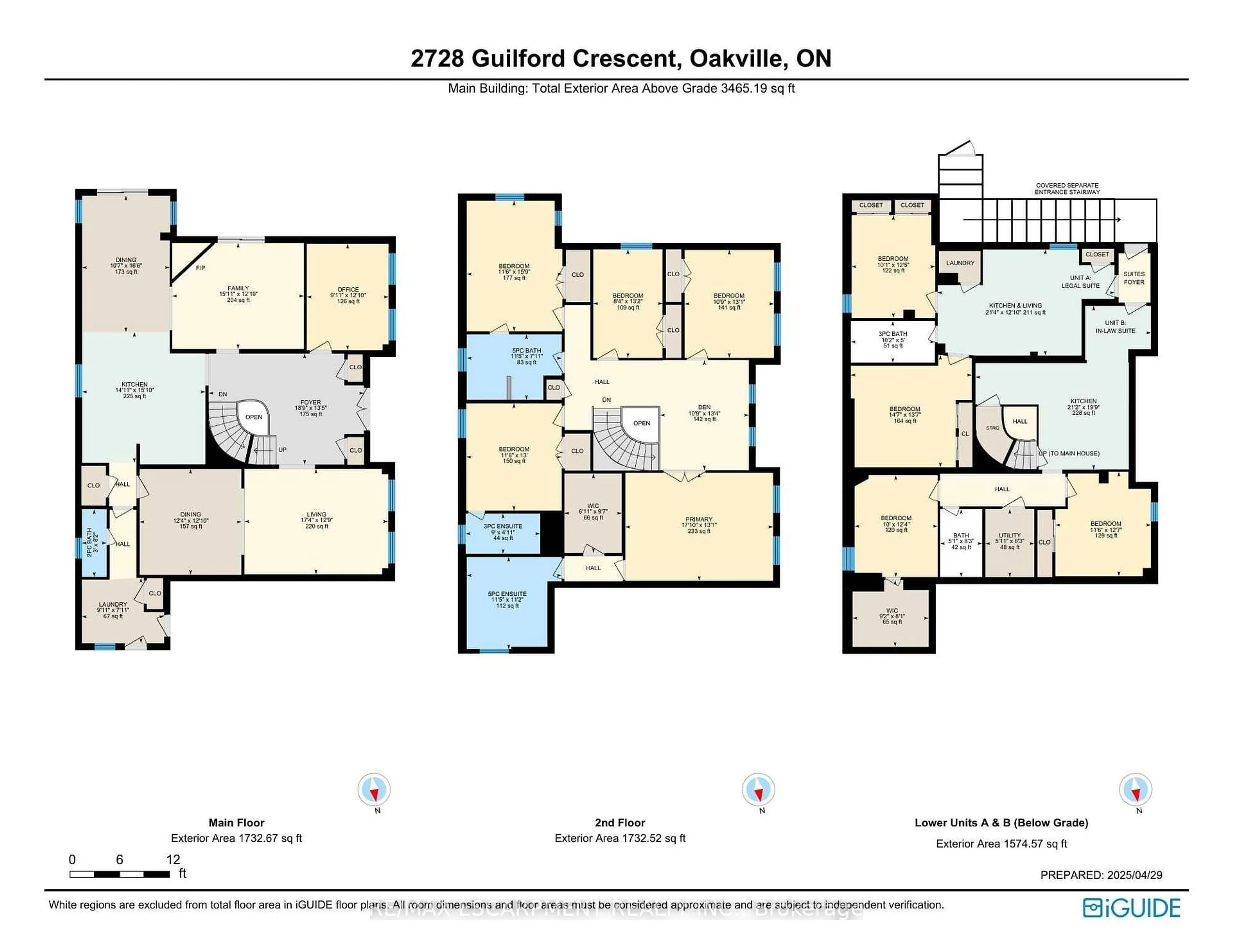 Floor plan for 2728 Guilford Cres, Oakville Ontario L6J 6Z8