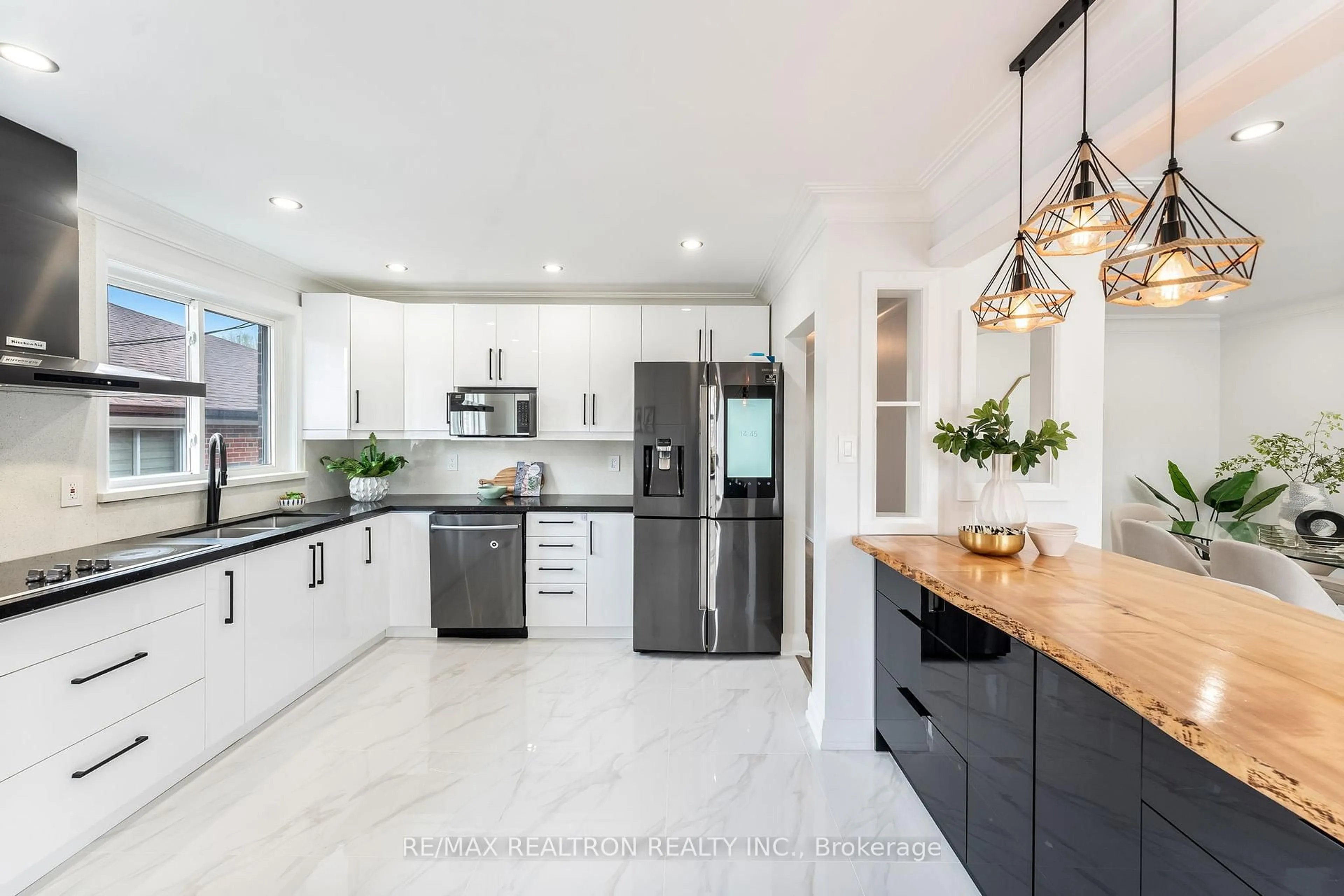 Contemporary kitchen, ceramic/tile floor for 121 Grandravine Dr, Toronto Ontario M3J 1B3