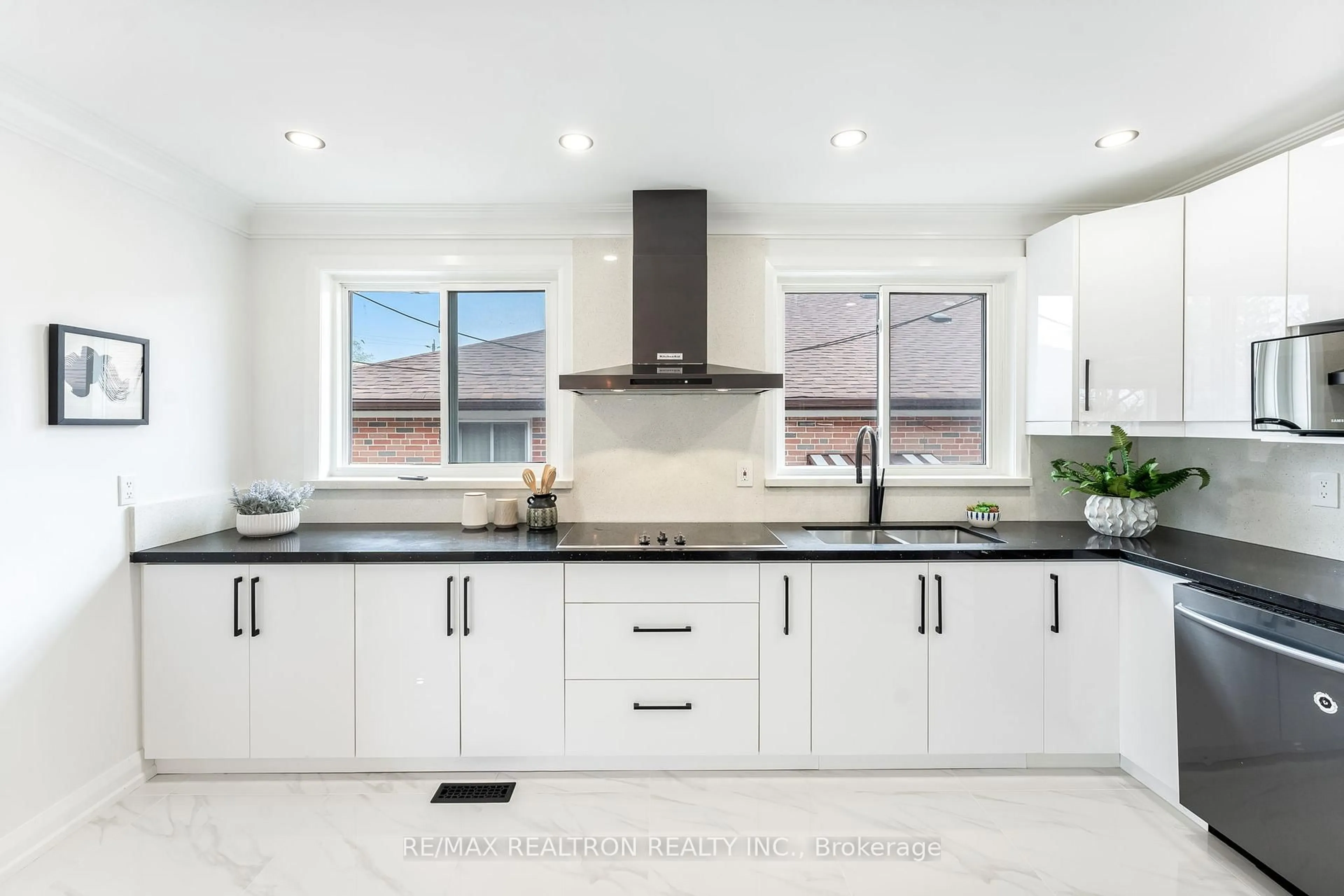 Contemporary kitchen, ceramic/tile floor for 121 Grandravine Dr, Toronto Ontario M3J 1B3