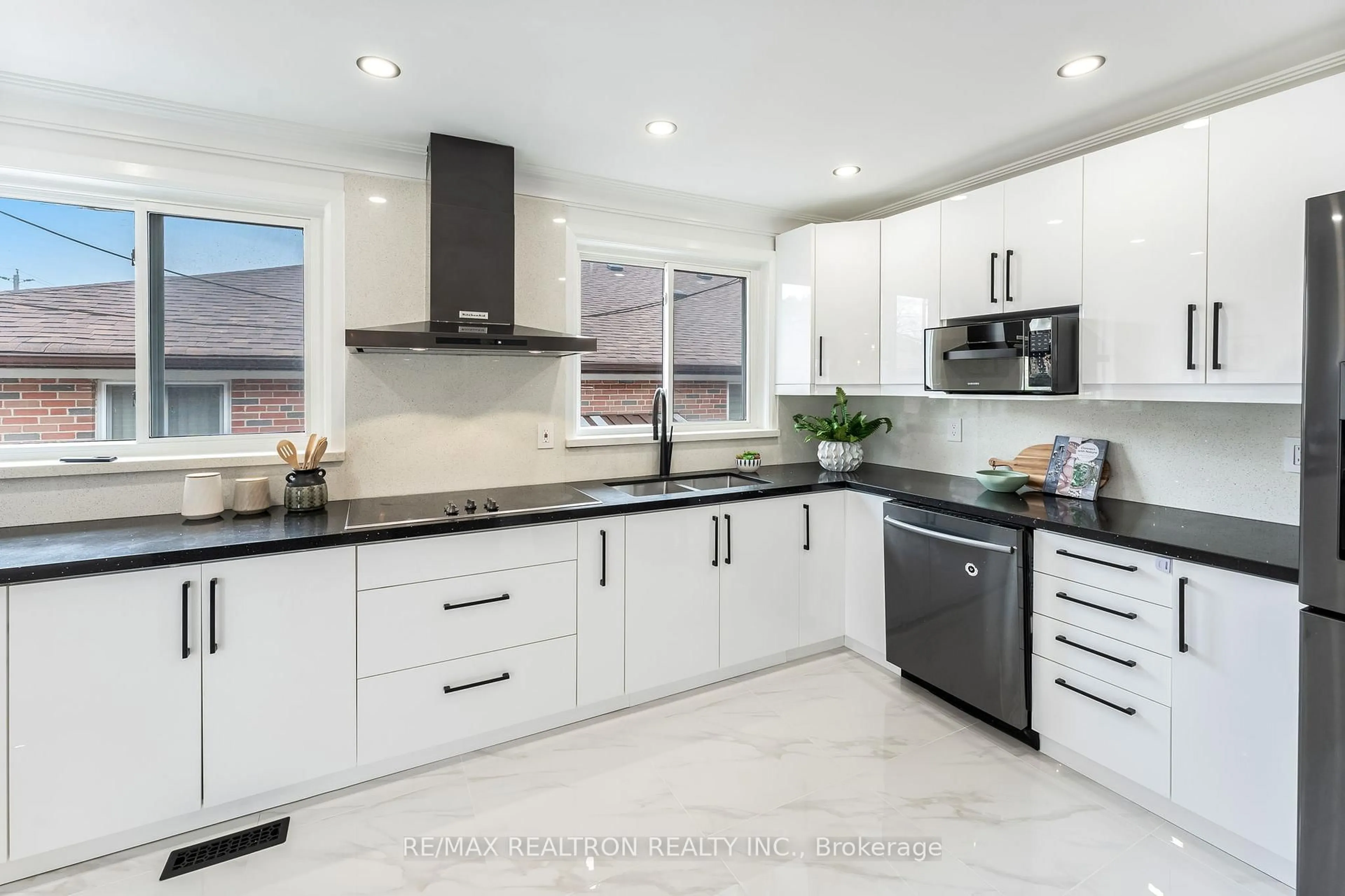 Contemporary kitchen, ceramic/tile floor for 121 Grandravine Dr, Toronto Ontario M3J 1B3