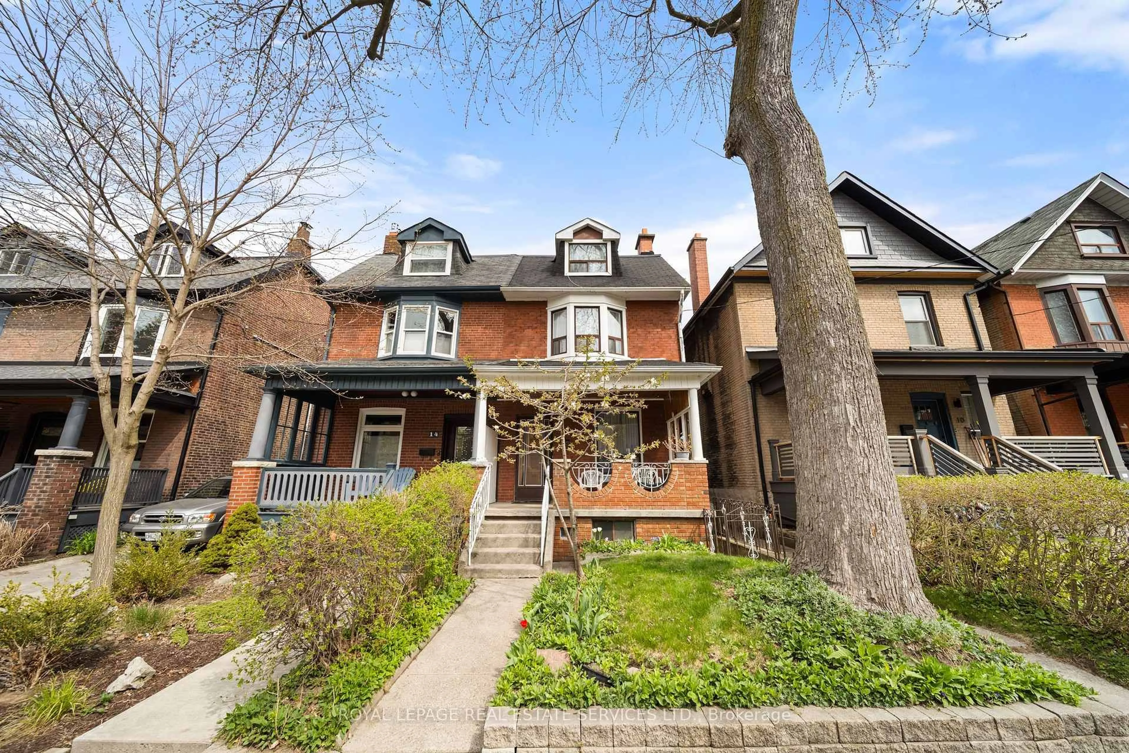 Home with brick exterior material, street for 12 Fermanagh Ave, Toronto Ontario M6R 1M2