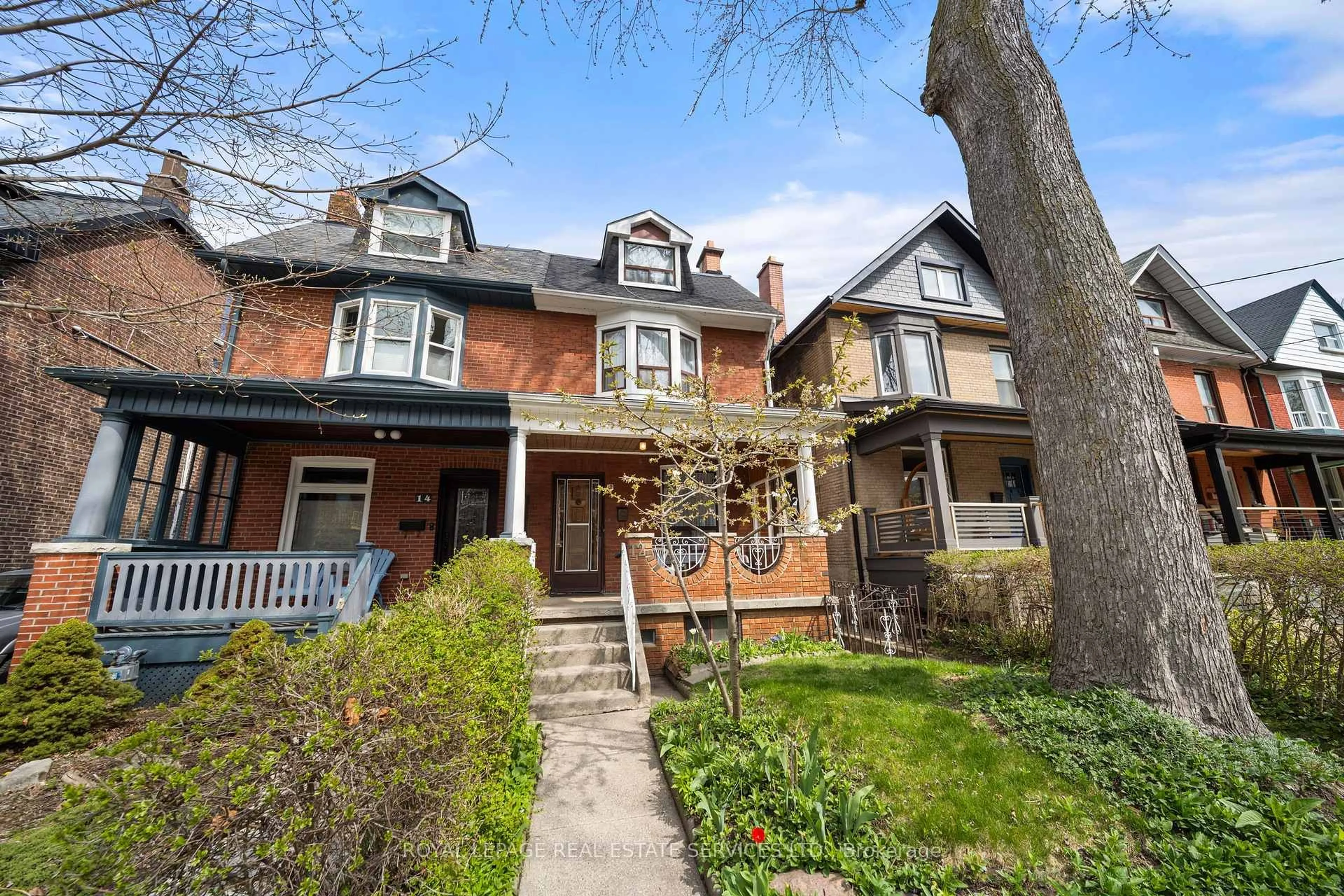 Home with brick exterior material, street for 12 Fermanagh Ave, Toronto Ontario M6R 1M2