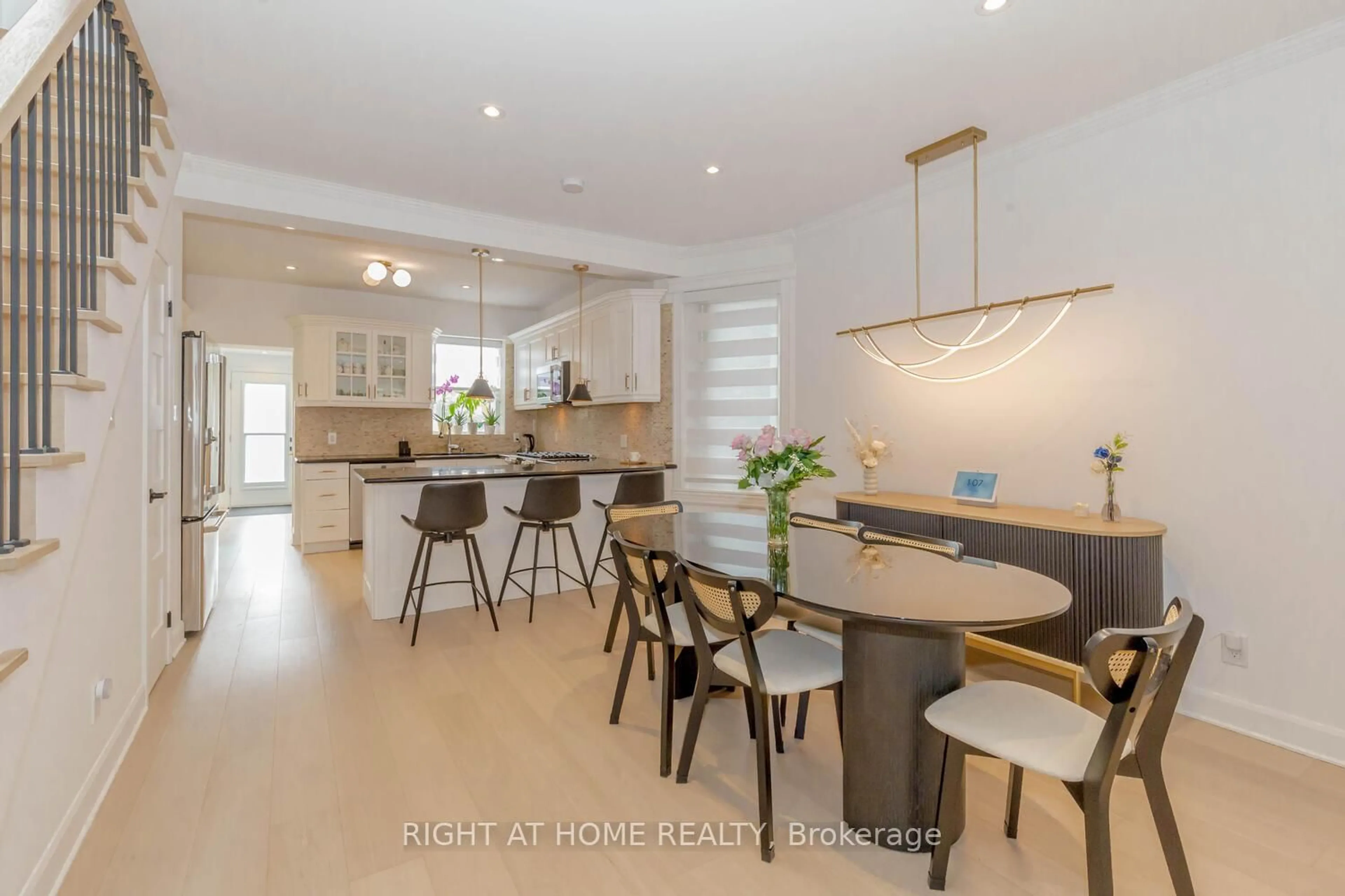 Open concept kitchen, ceramic/tile floor for 67 Maria St, Toronto Ontario M6P 1W1