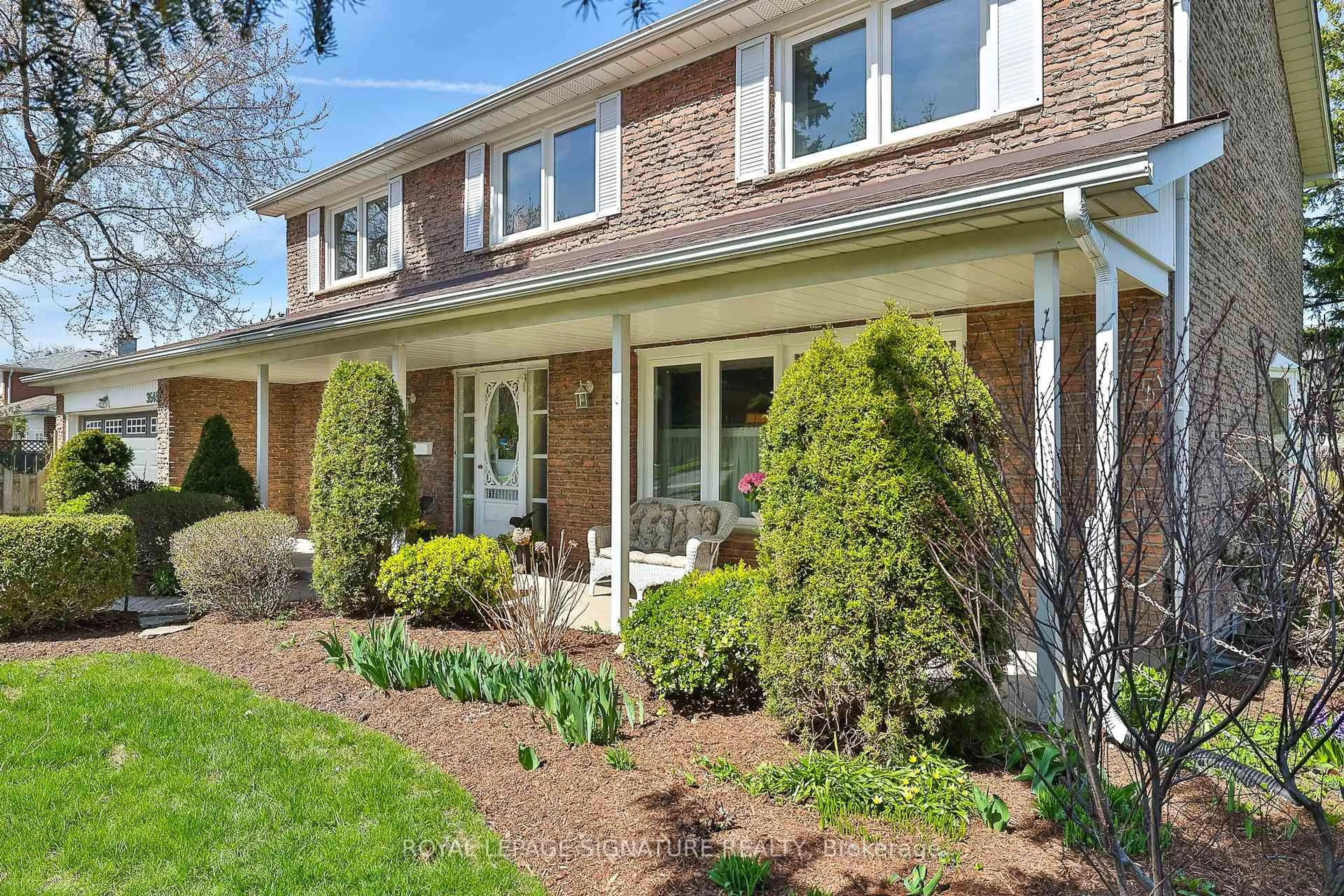 Home with brick exterior material, street for 3545 Twinmaple Dr, Mississauga Ontario L4Y 3P9