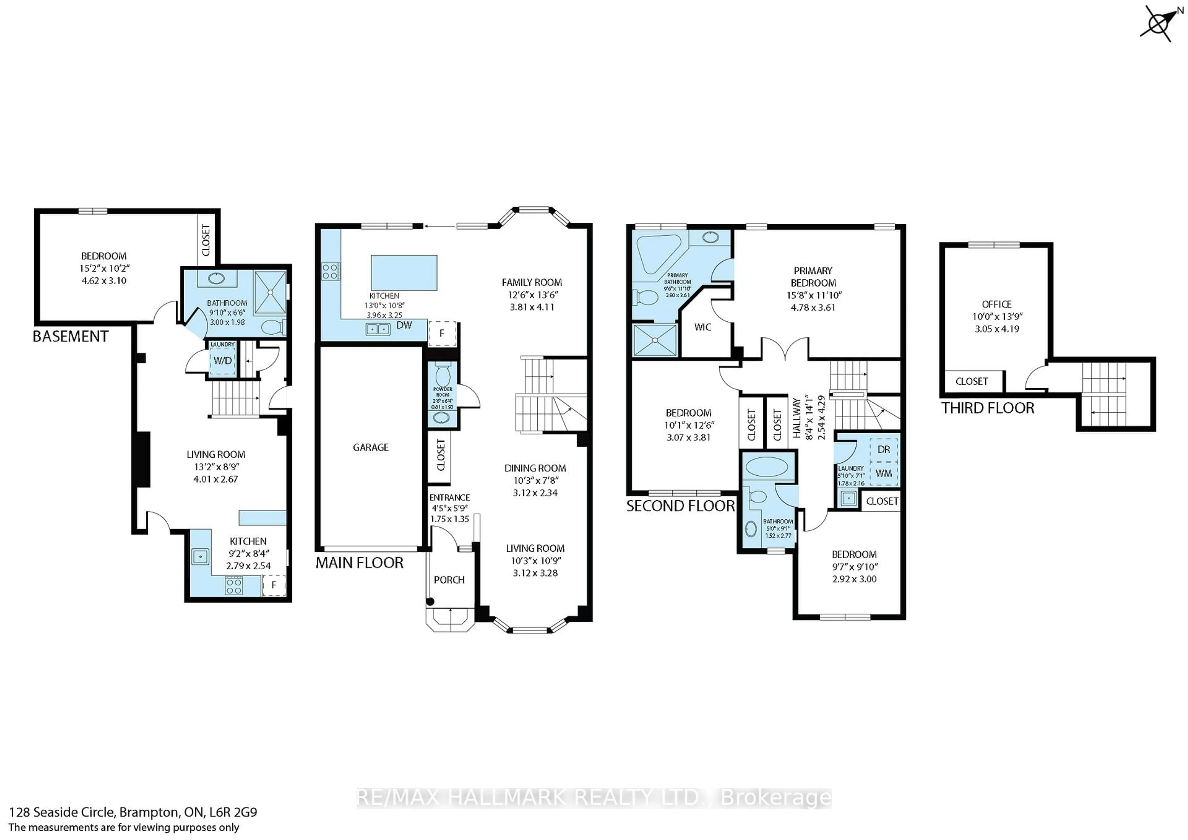 Floor plan for 128 Seaside Circ, Brampton Ontario L6R 2G9