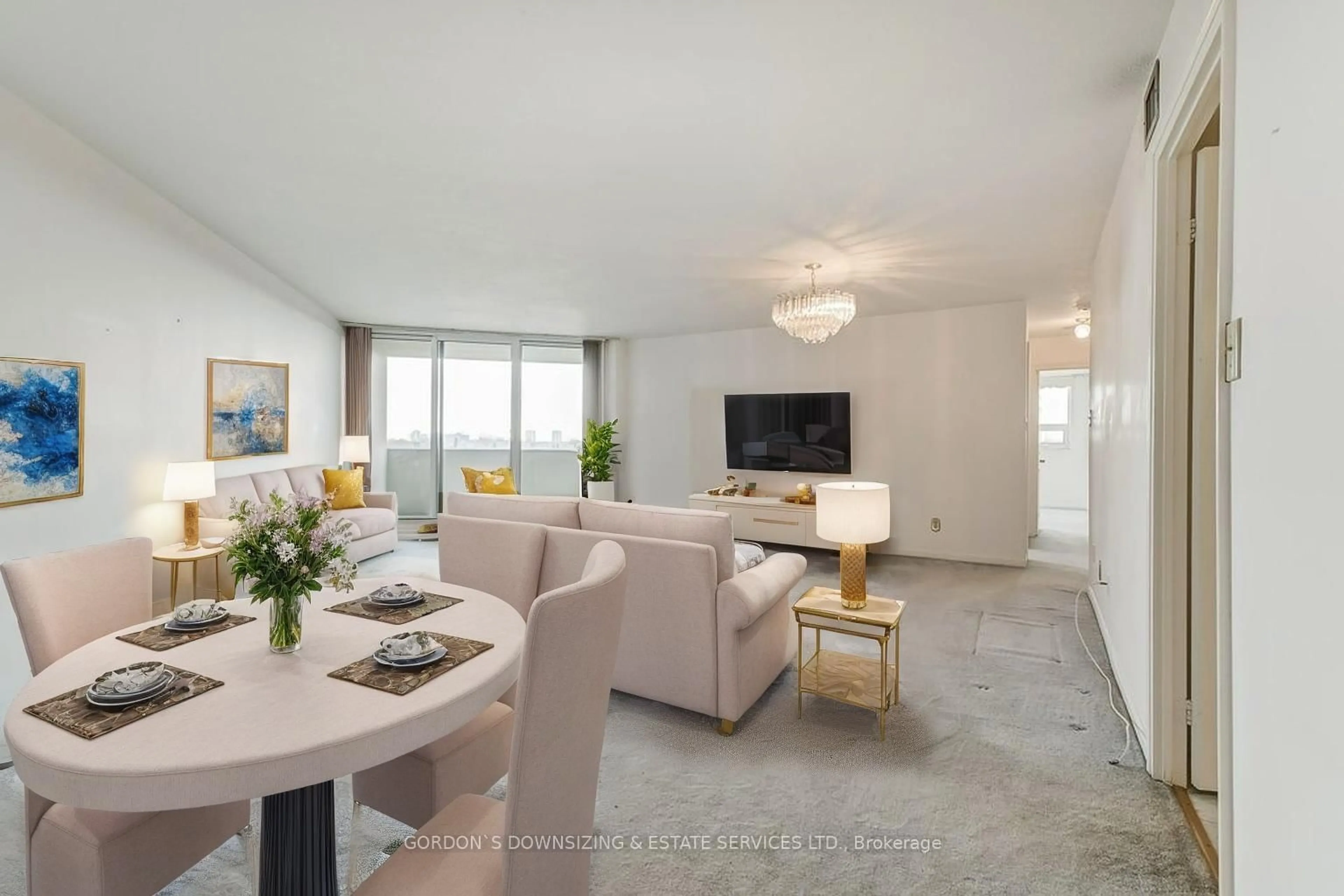 Living room with furniture, unknown for 95 La Rose Ave #1008, Toronto Ontario M9P 3T2