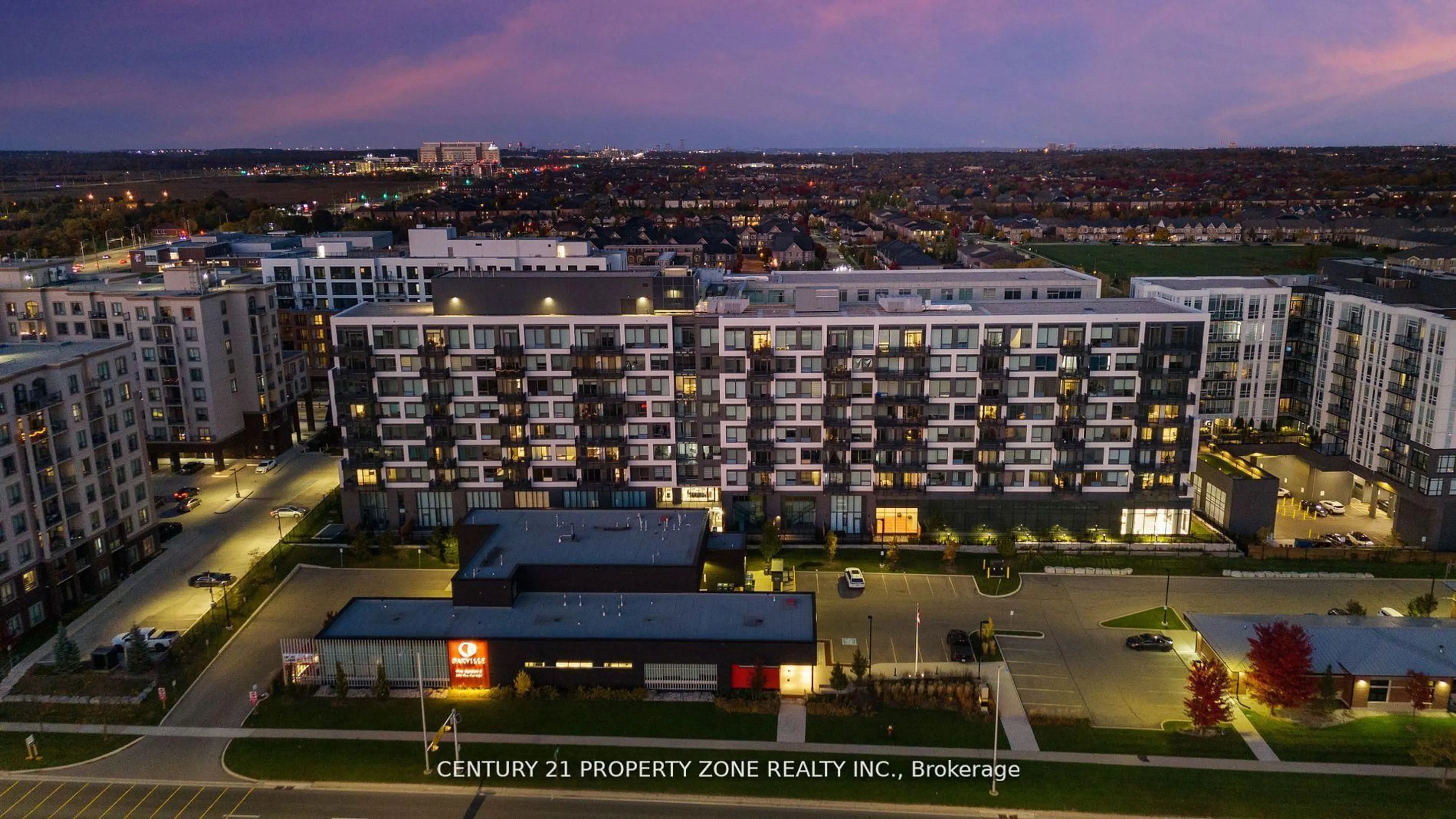 A pic from outside/outdoor area/front of a property/back of a property/a pic from drone, city buildings view from balcony for 2450 Old Bronte Rd #811, Oakville Ontario L6M 5P6