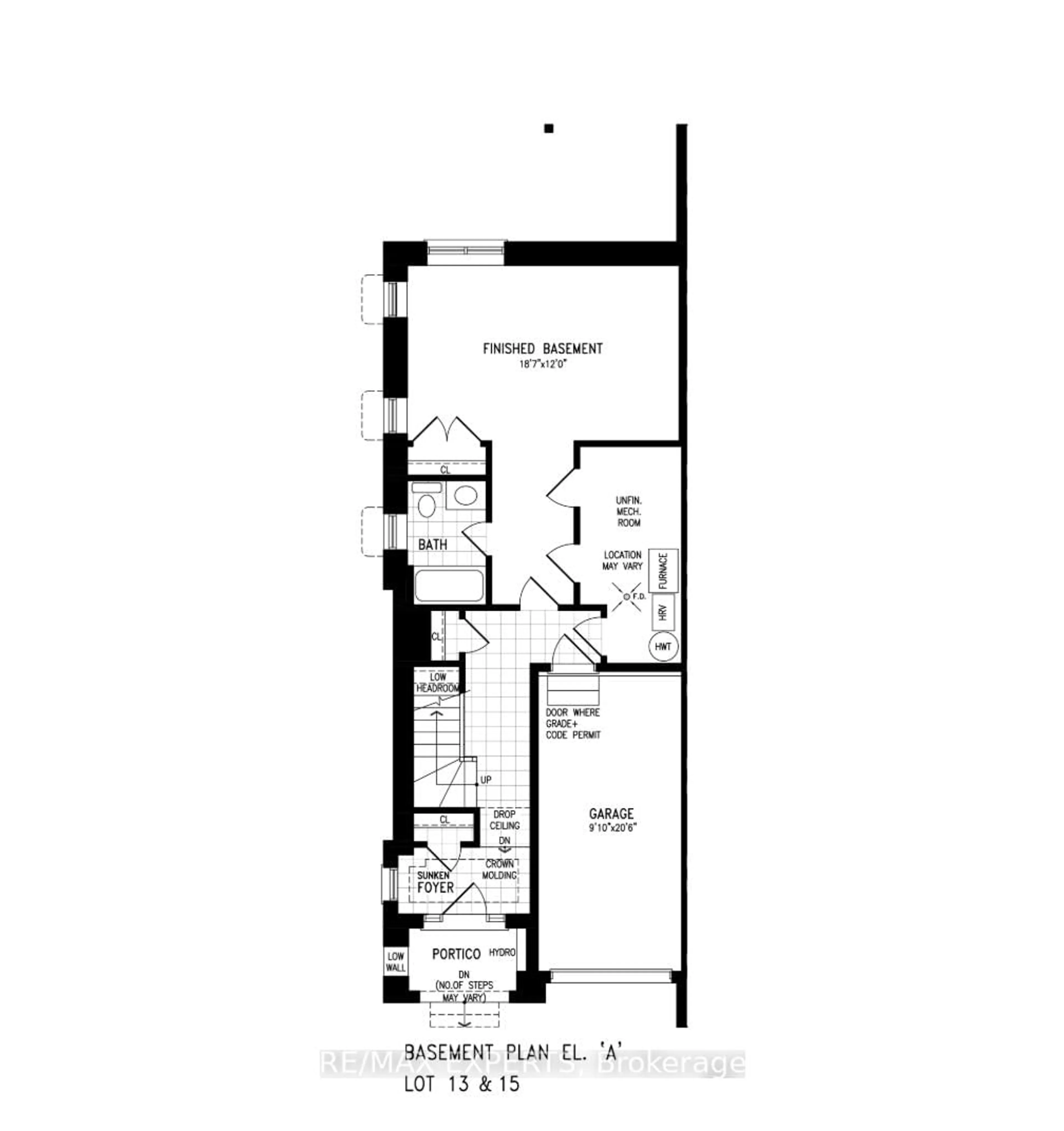 Floor plan for lot 15 Pawley Pl, Caledon Ontario L7E 2Z9