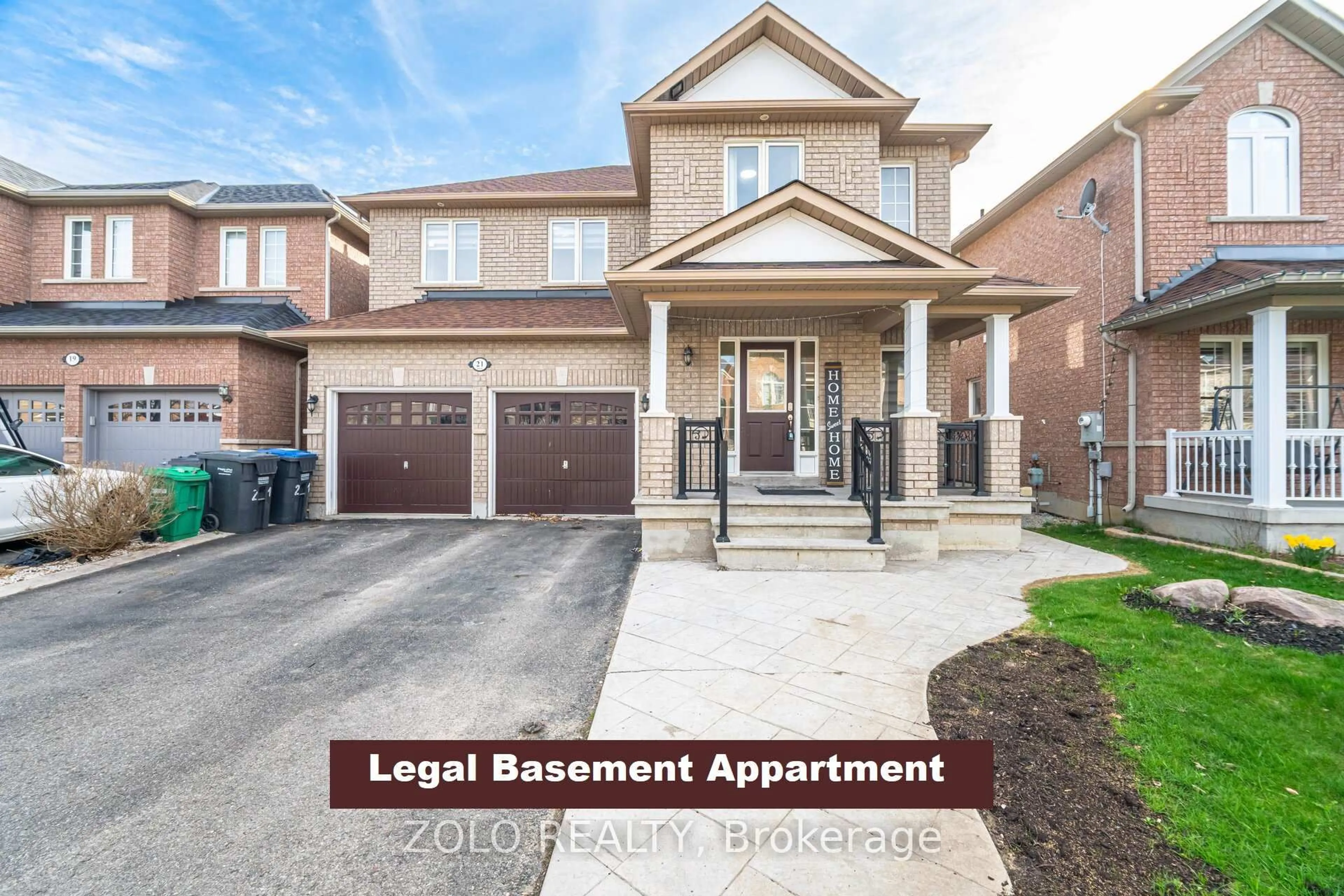 Home with brick exterior material, street for 21 Sir Jacobs Cres, Brampton Ontario L7A 3T4