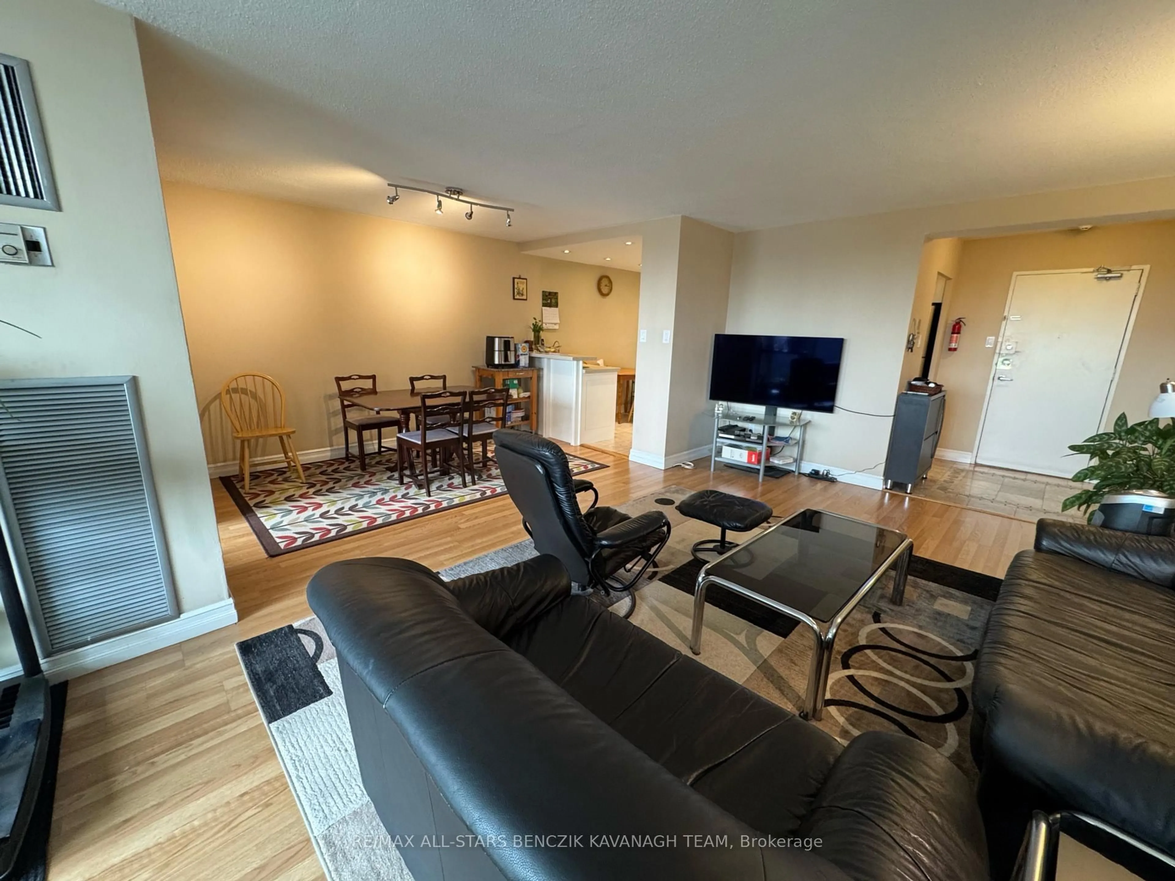 Living room with furniture, unknown for 625 The West Mall N/A #303, Toronto Ontario M9C 4W9