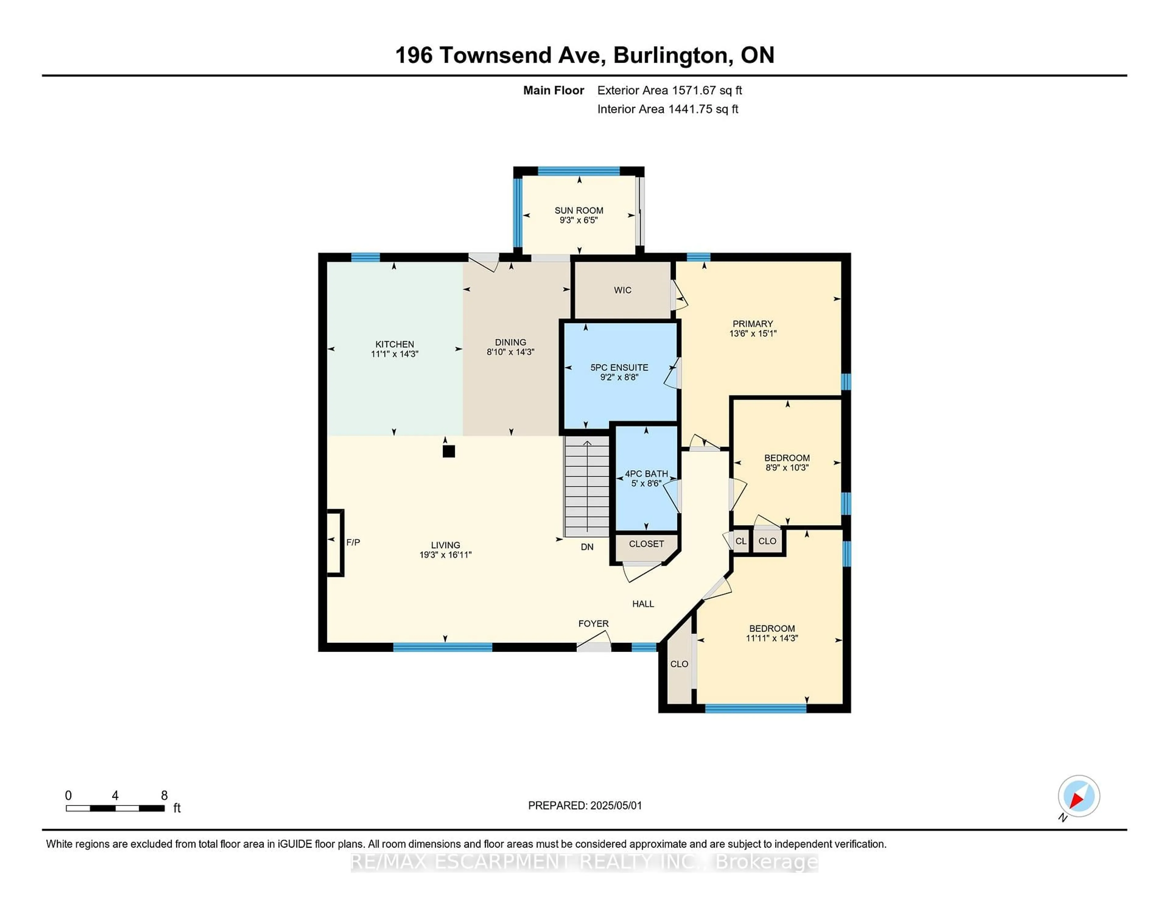 Floor plan for 196 Townsend Ave, Burlington Ontario L7T 1Z4