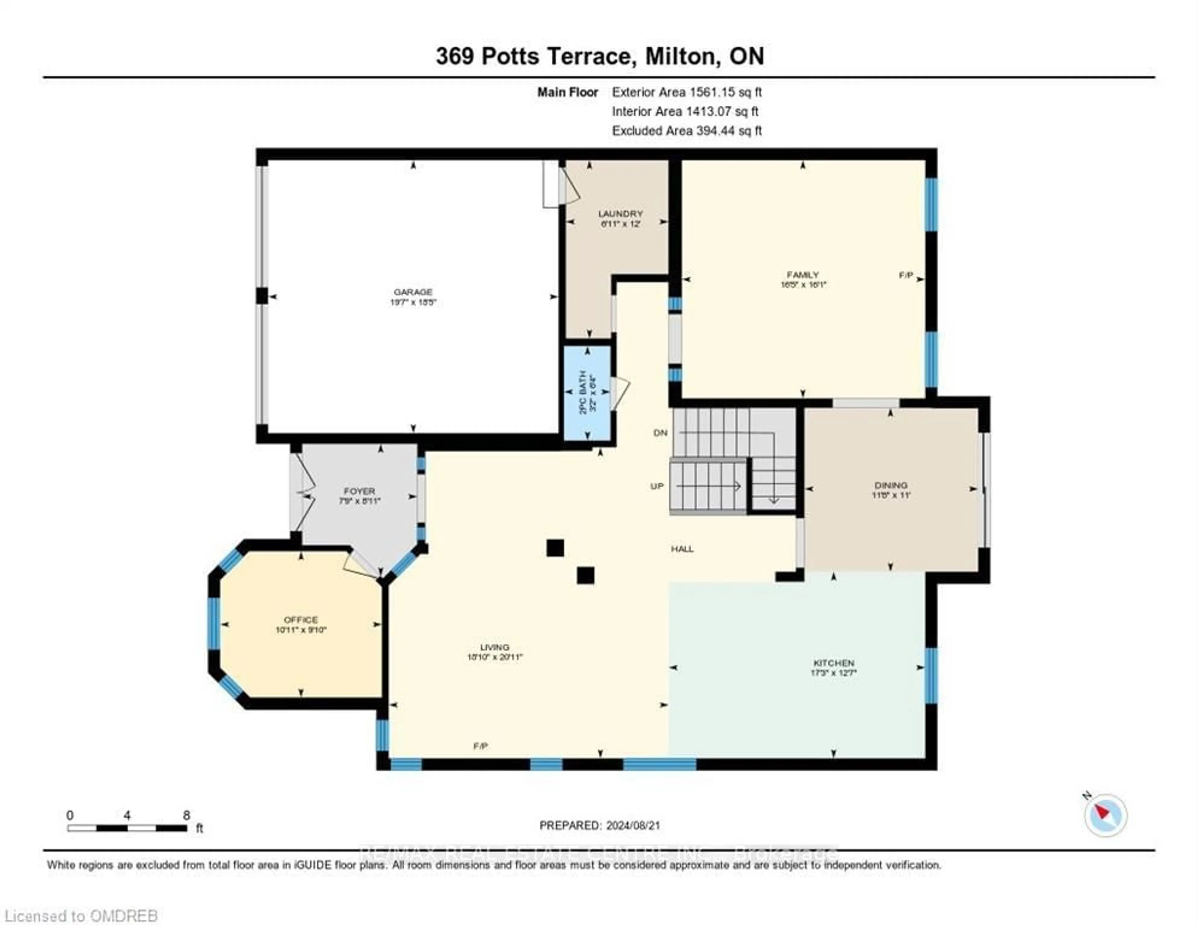 Floor plan for 369 Potts Terr, Milton Ontario L9T 0X5