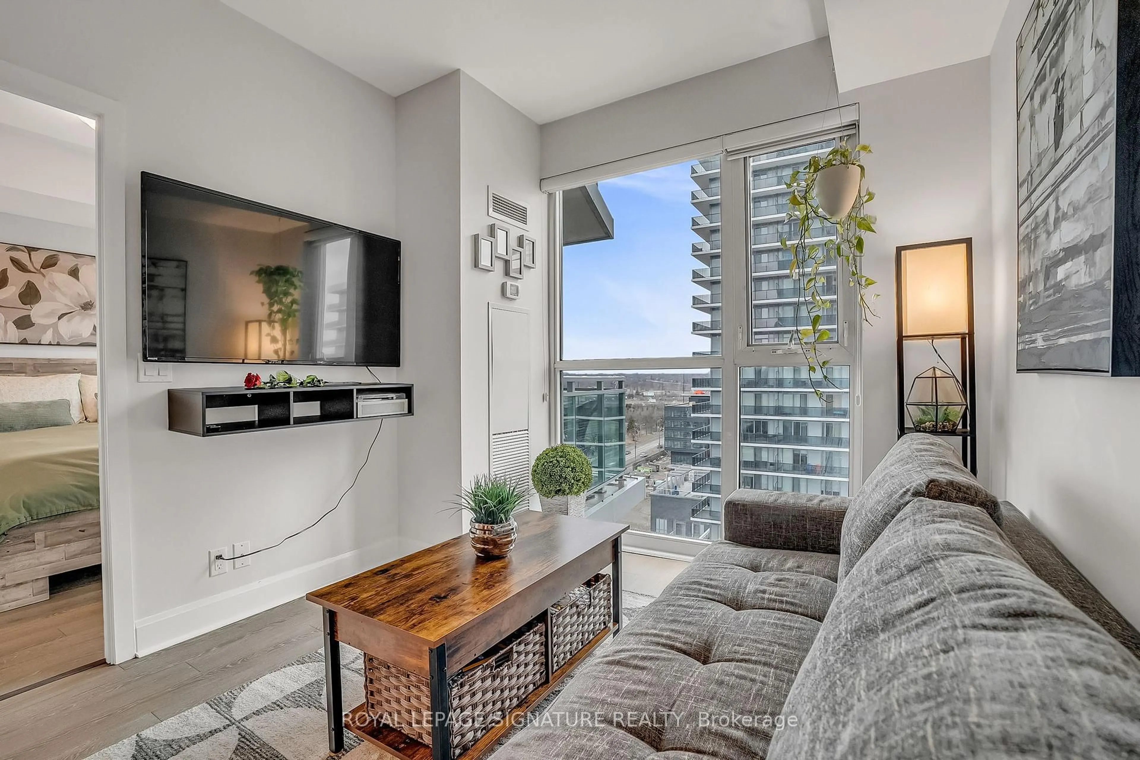 Living room with furniture, unknown for 33 Shore Breeze Dr #1105, Toronto Ontario M8V 0G1