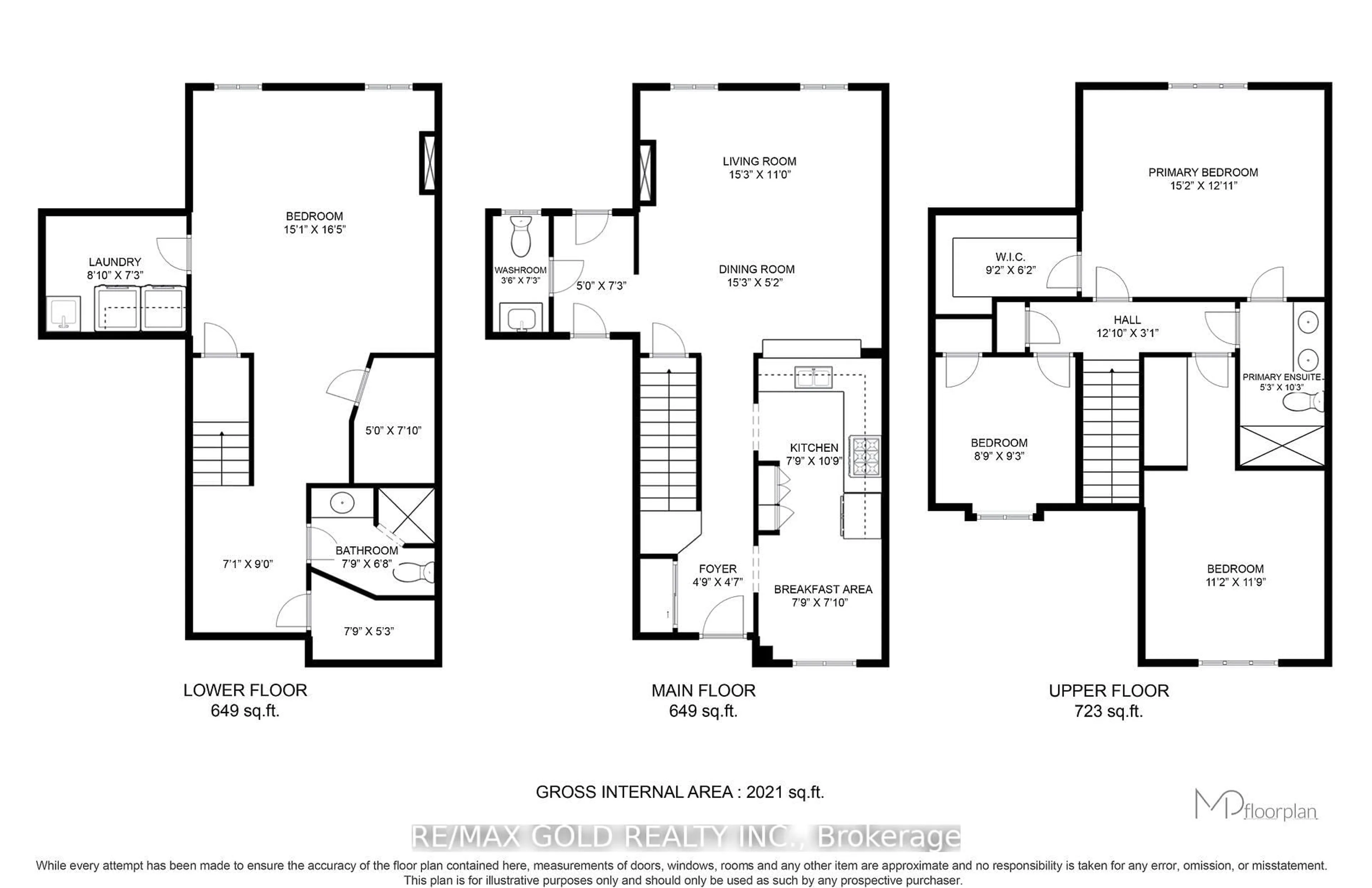 Floor plan for 5352 Bushelgrove Circ, Mississauga Ontario L5M 6B8