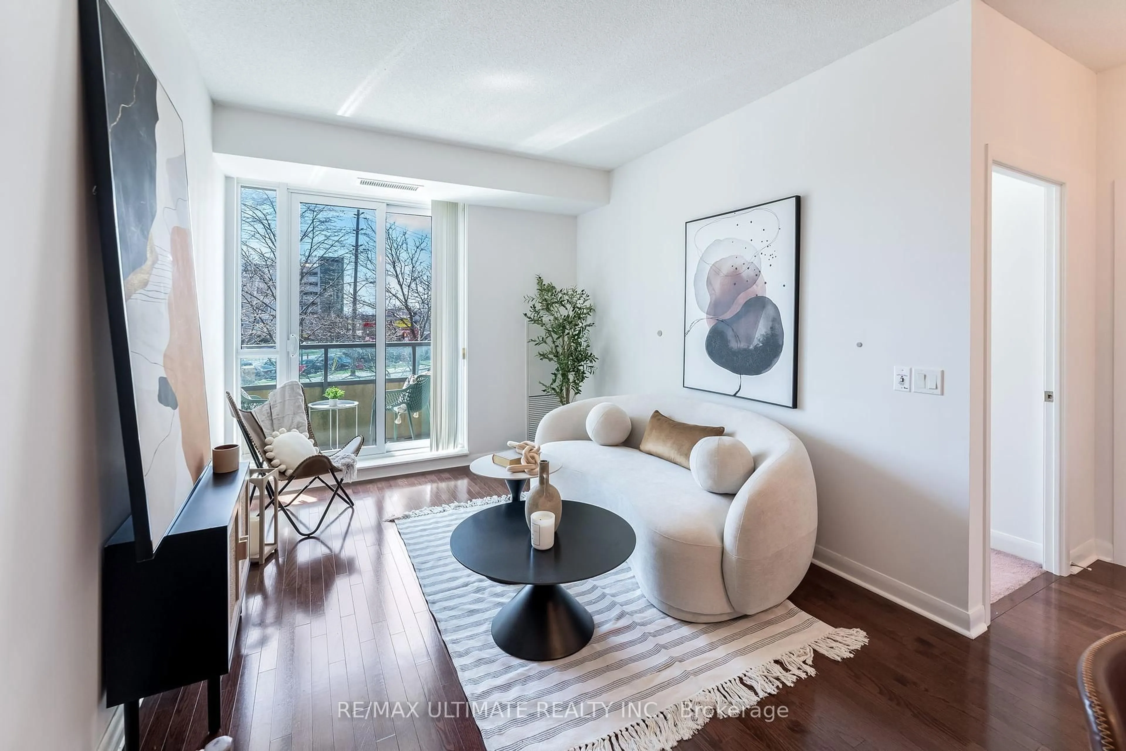 Living room with furniture, unknown for 235 Sherway Gardens Rd #205, Toronto Ontario M9C 0A2