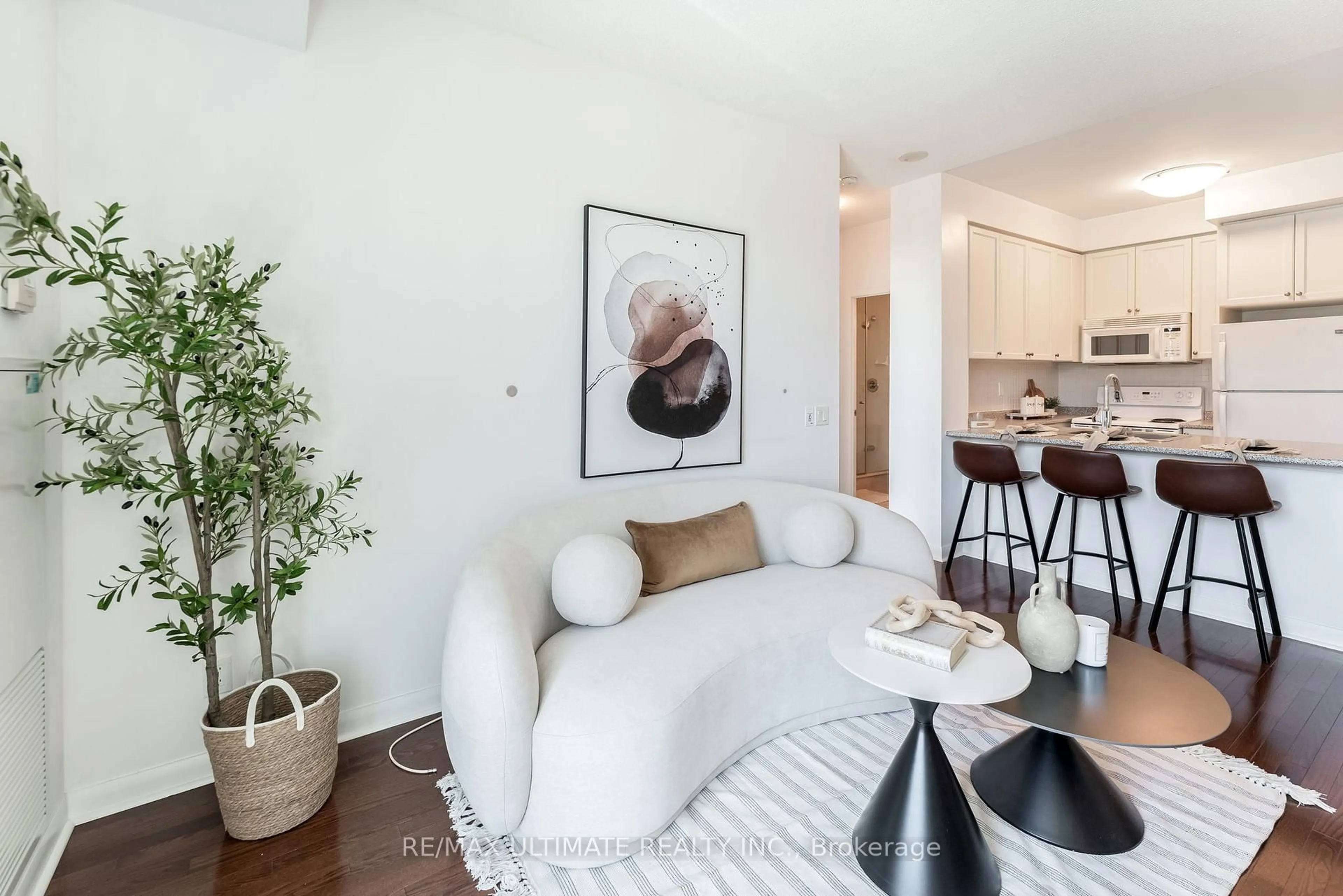 Living room with furniture, unknown for 235 Sherway Gardens Rd #205, Toronto Ontario M9C 0A2