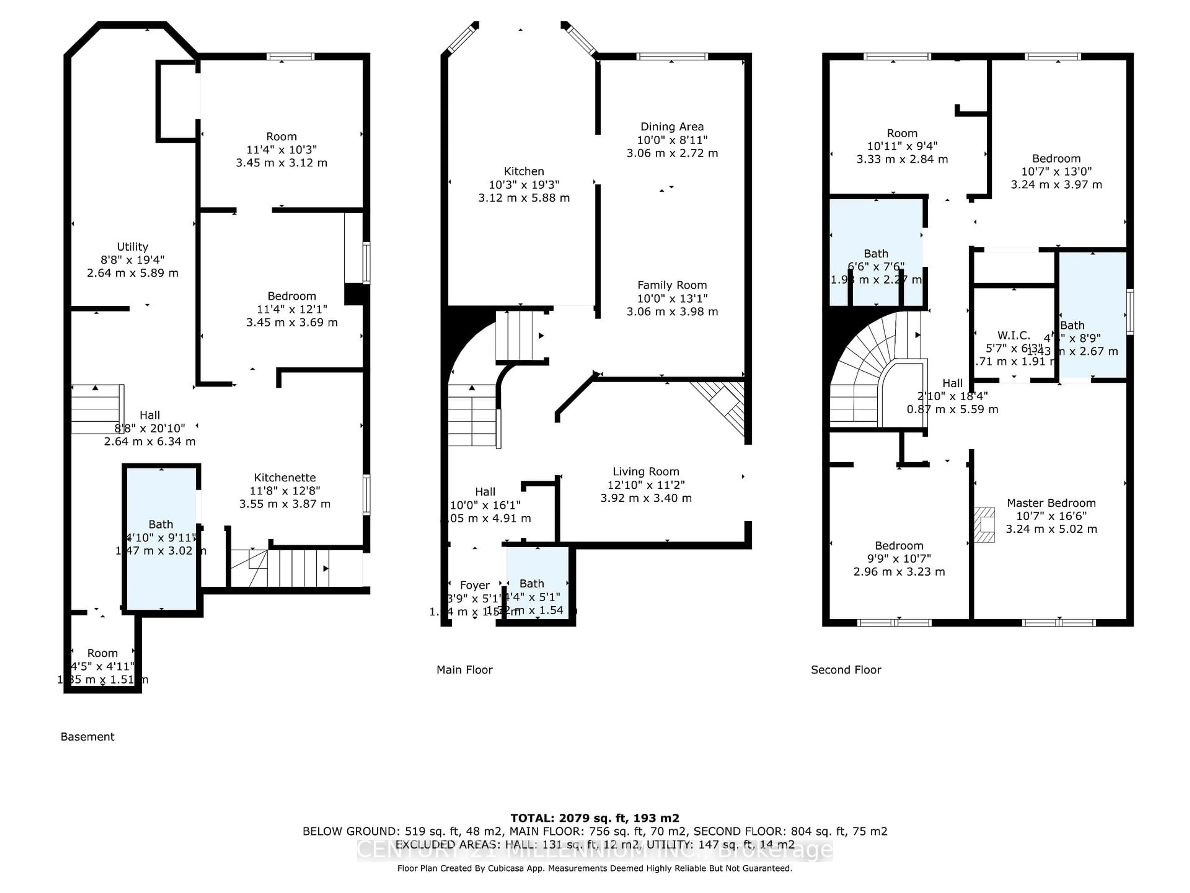 Floor plan for 82 Candy Cres, Brampton Ontario L6X 3Z9