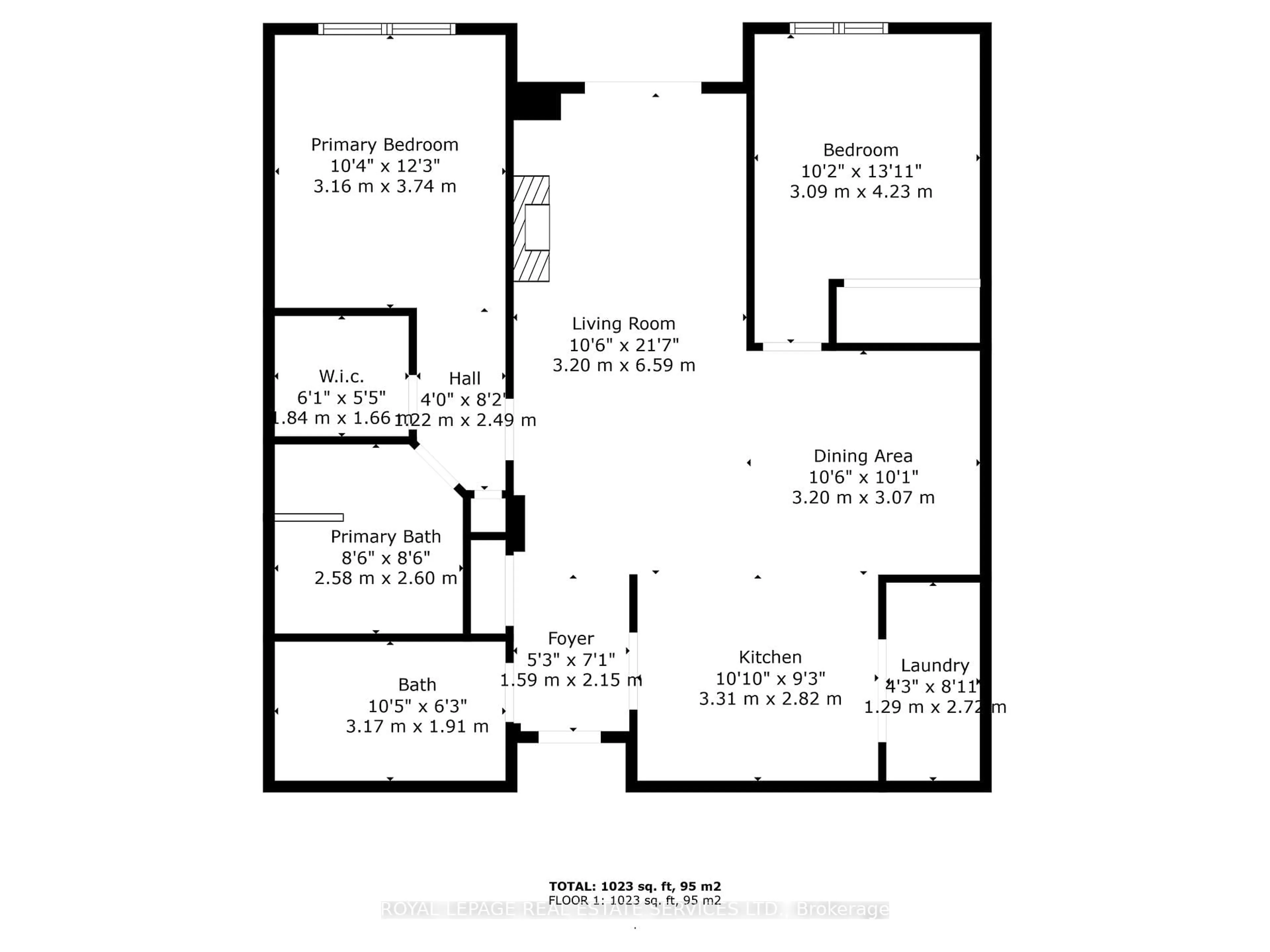 Floor plan for 10 Old Mill Tr #203, Toronto Ontario M8X 2Y9