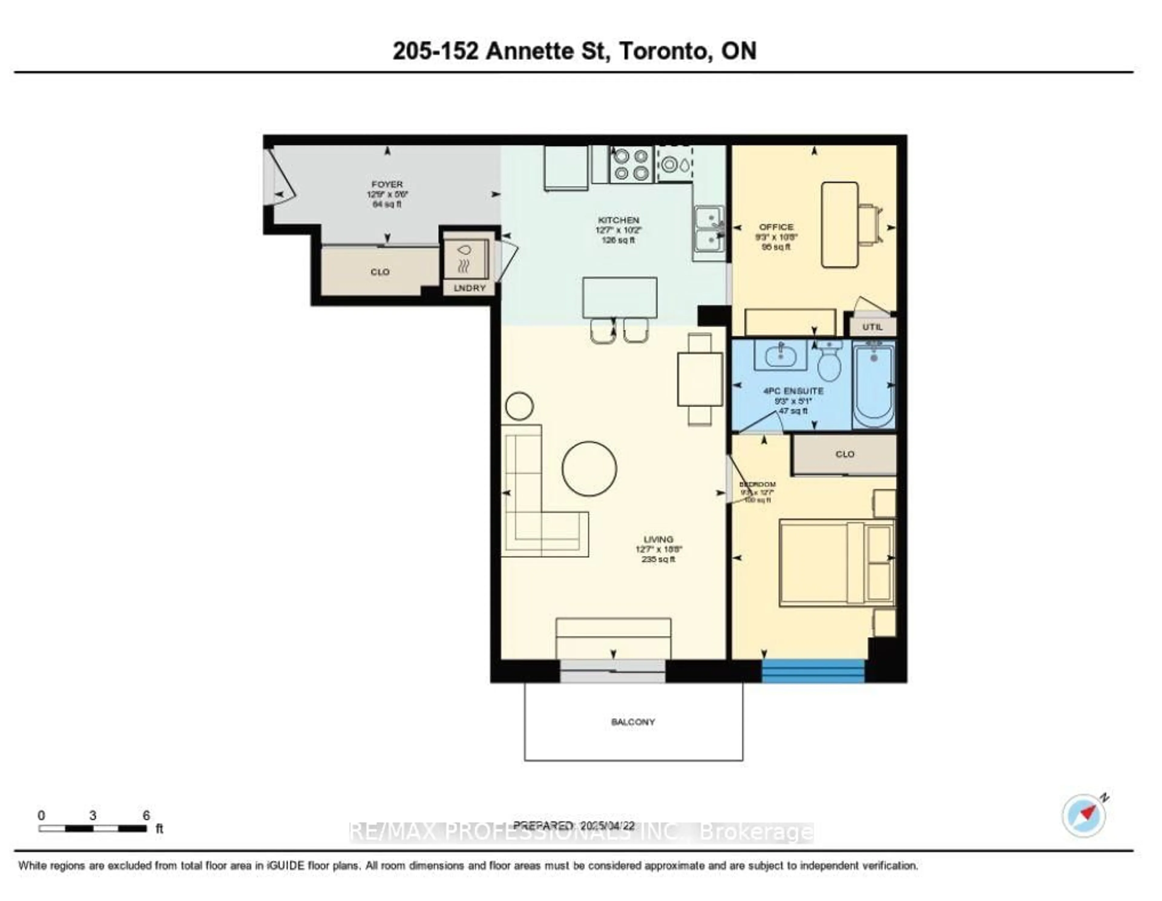 Floor plan for 152 Annette St #205, Toronto Ontario M6P 1P4