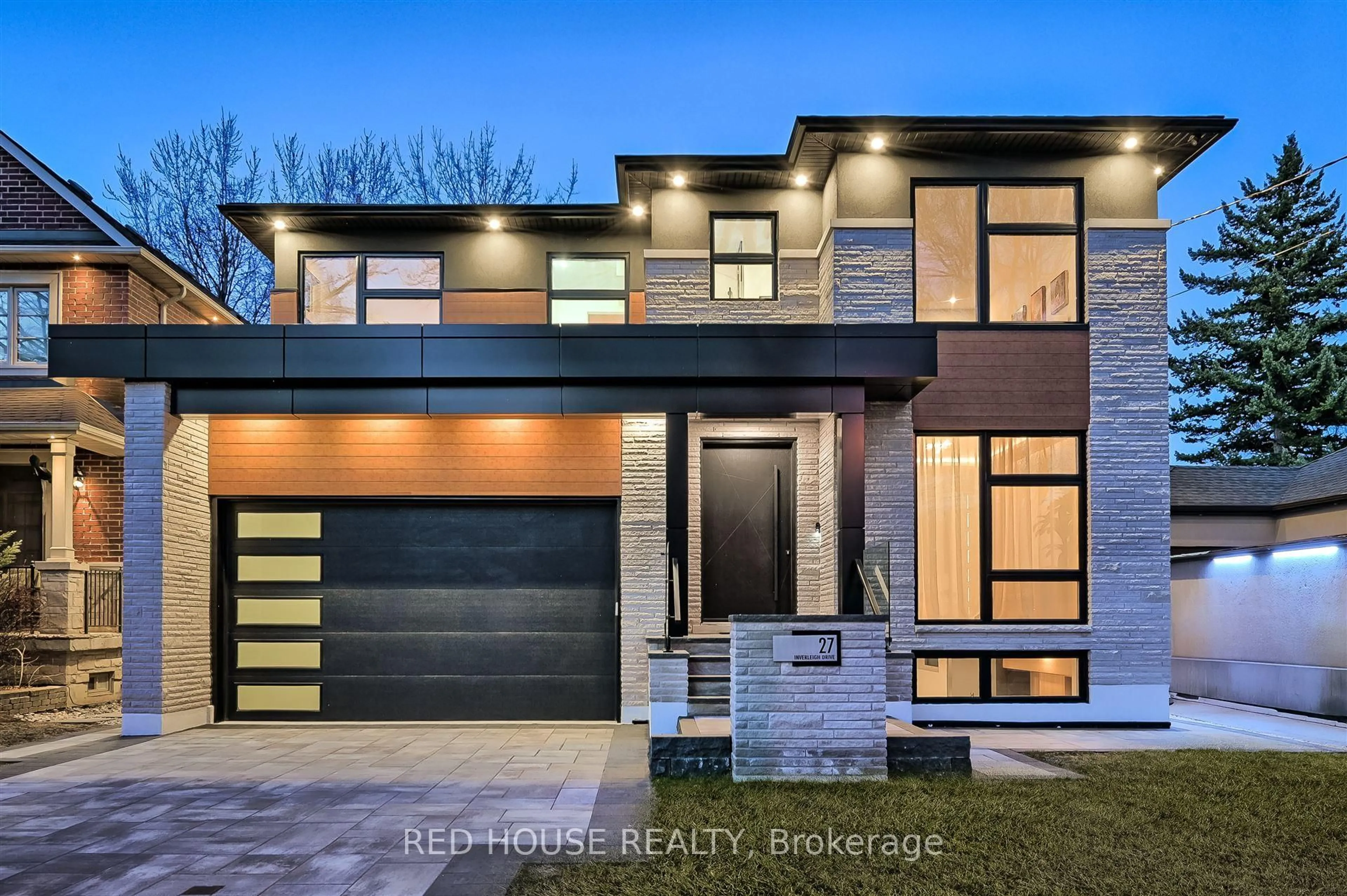 Home with brick exterior material, street for 27 Inverleigh Dr, Toronto Ontario M8Y 3E4