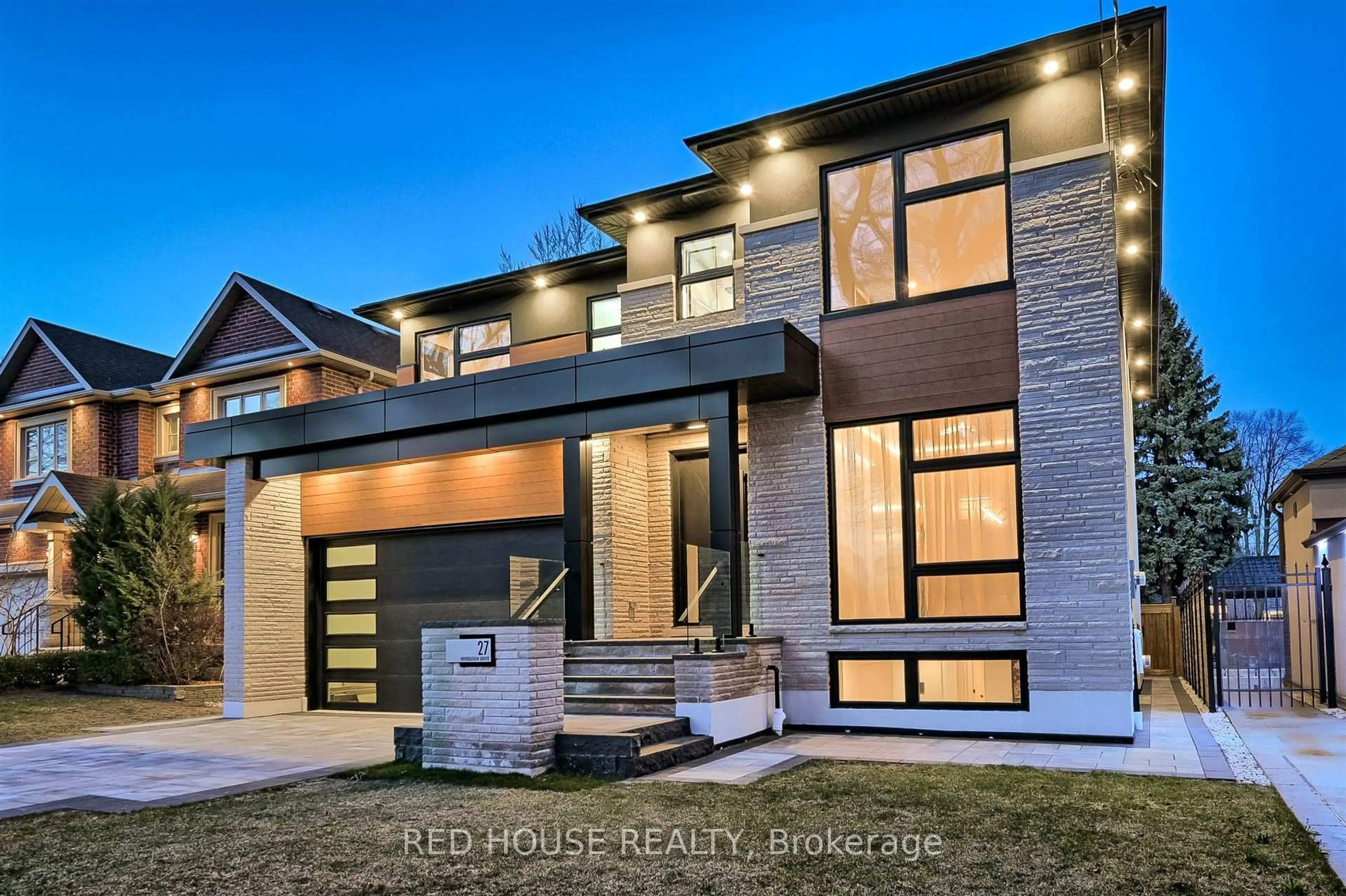 Home with brick exterior material, street for 27 Inverleigh Dr, Toronto Ontario M8Y 3E4