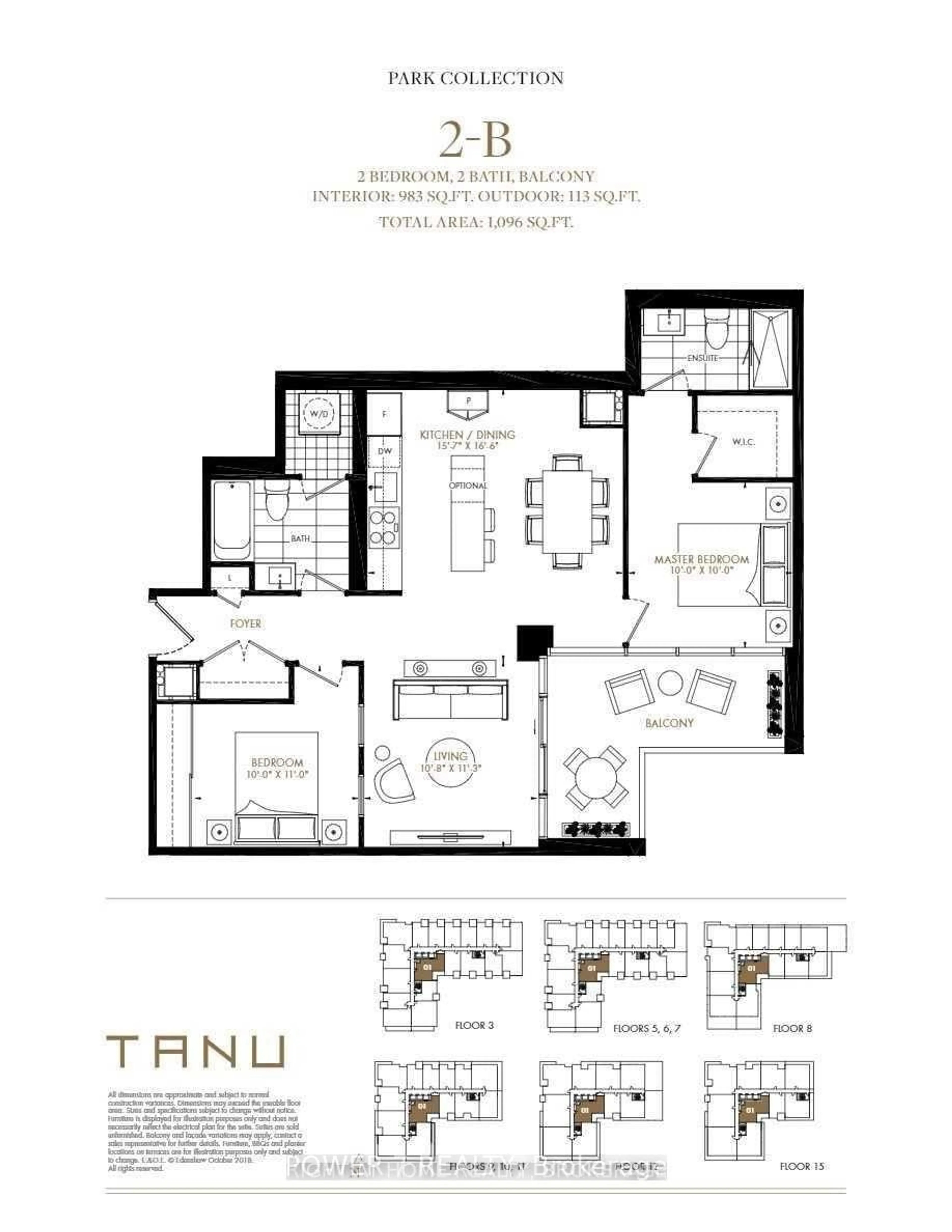 Floor plan for 21 Park St #1001, Mississauga Ontario L5G 1L7