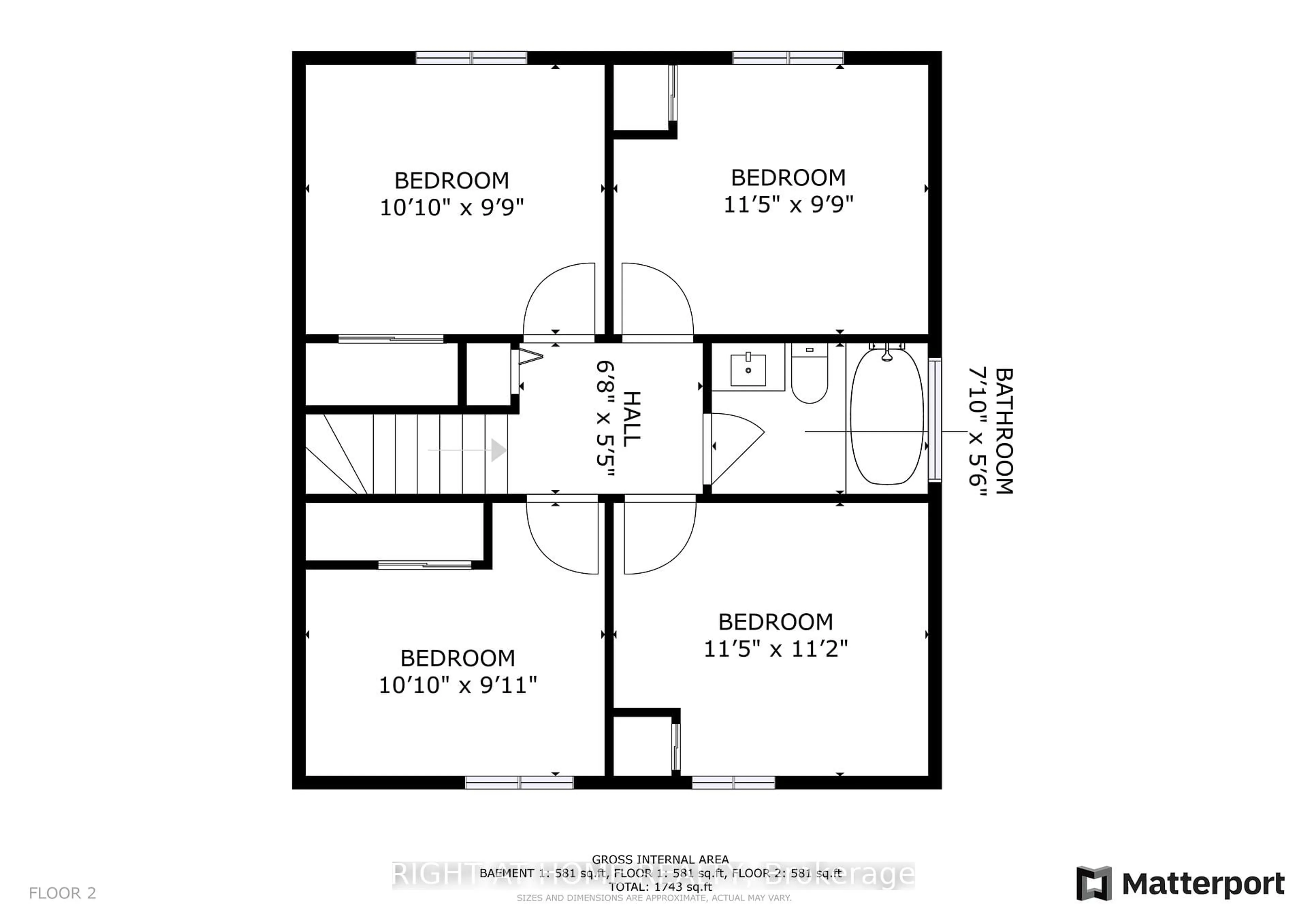 Floor plan for 36 Flamingo Cres, Brampton Ontario L6T 2G5