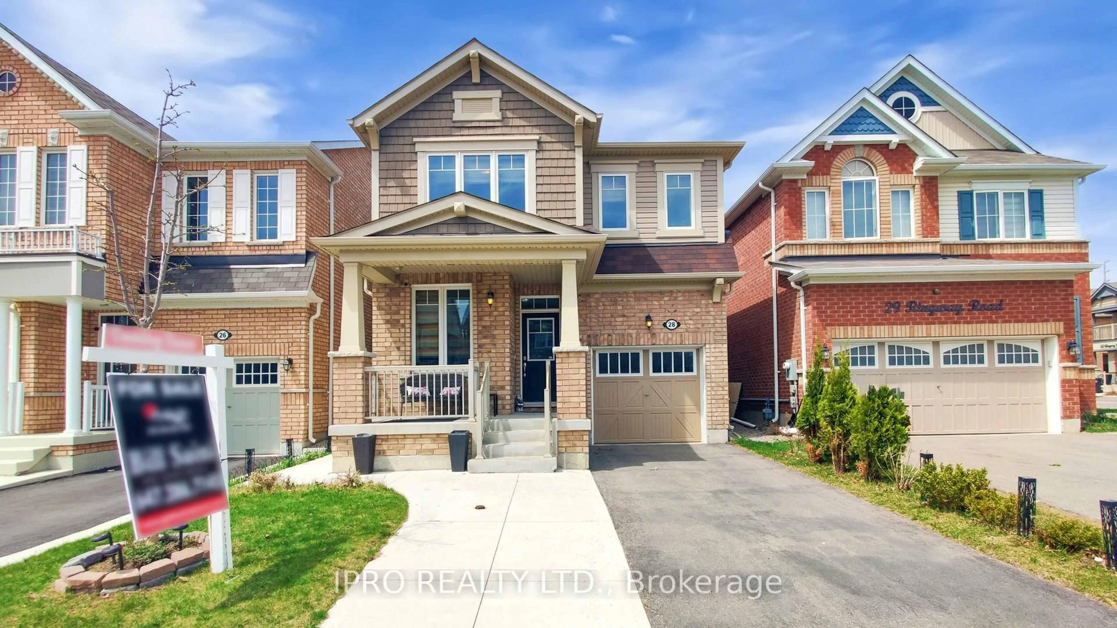 Home with brick exterior material, street for 28 Troyer St, Brampton Ontario L7A 4T3