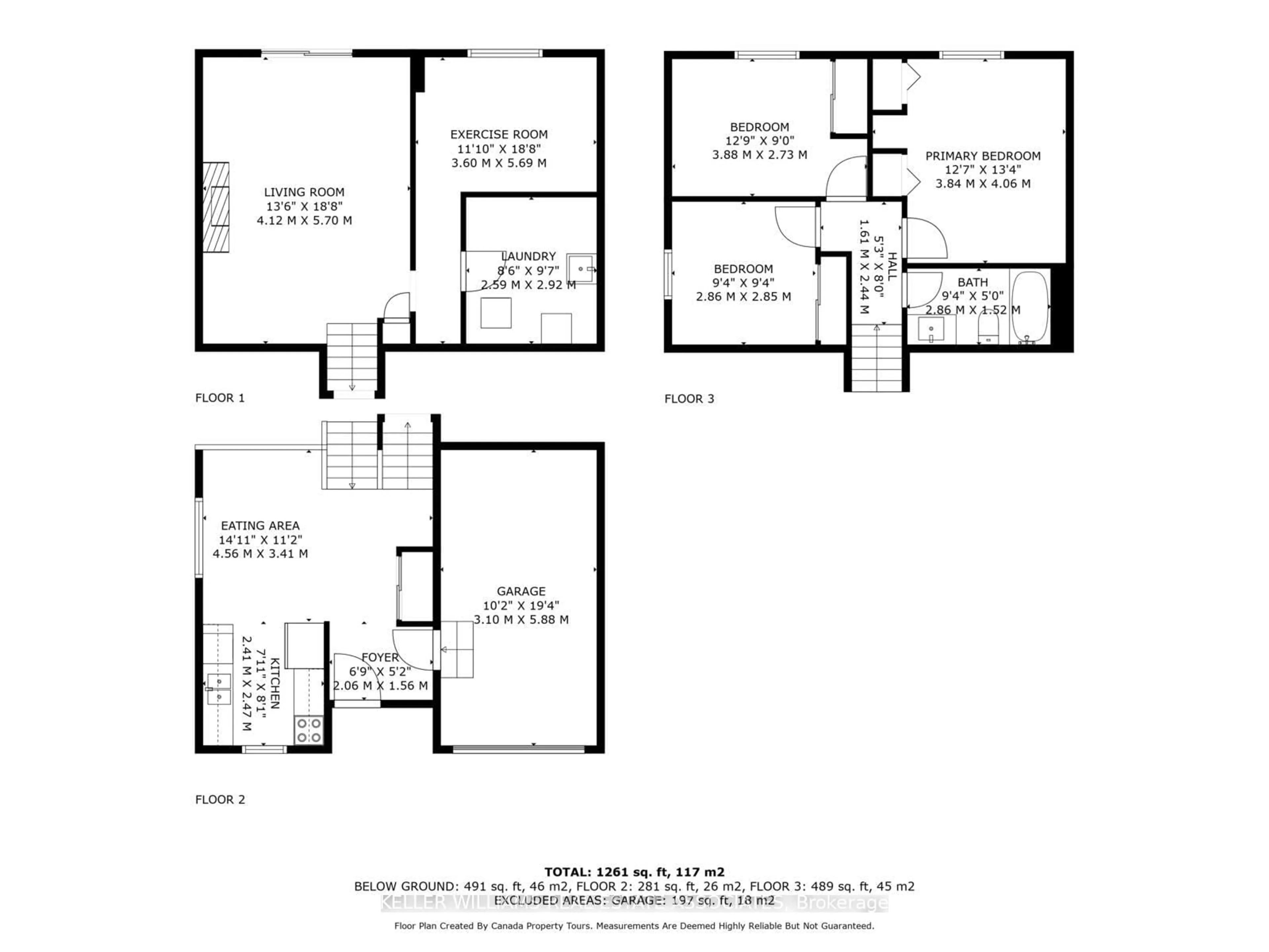 Floor plan for 10 Greenore Cres, Halton Hills Ontario L7J 2T2