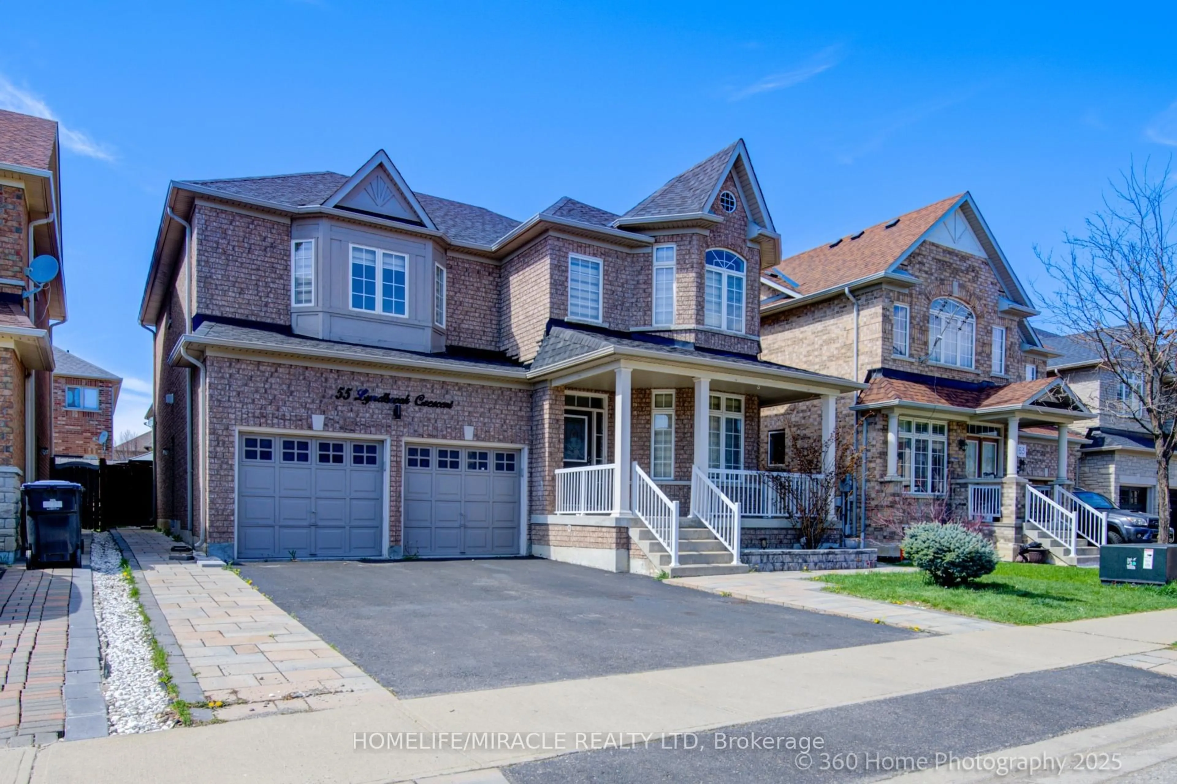 Home with brick exterior material, street for 55 Lyndbrook Cres, Brampton Ontario L6P 2N9