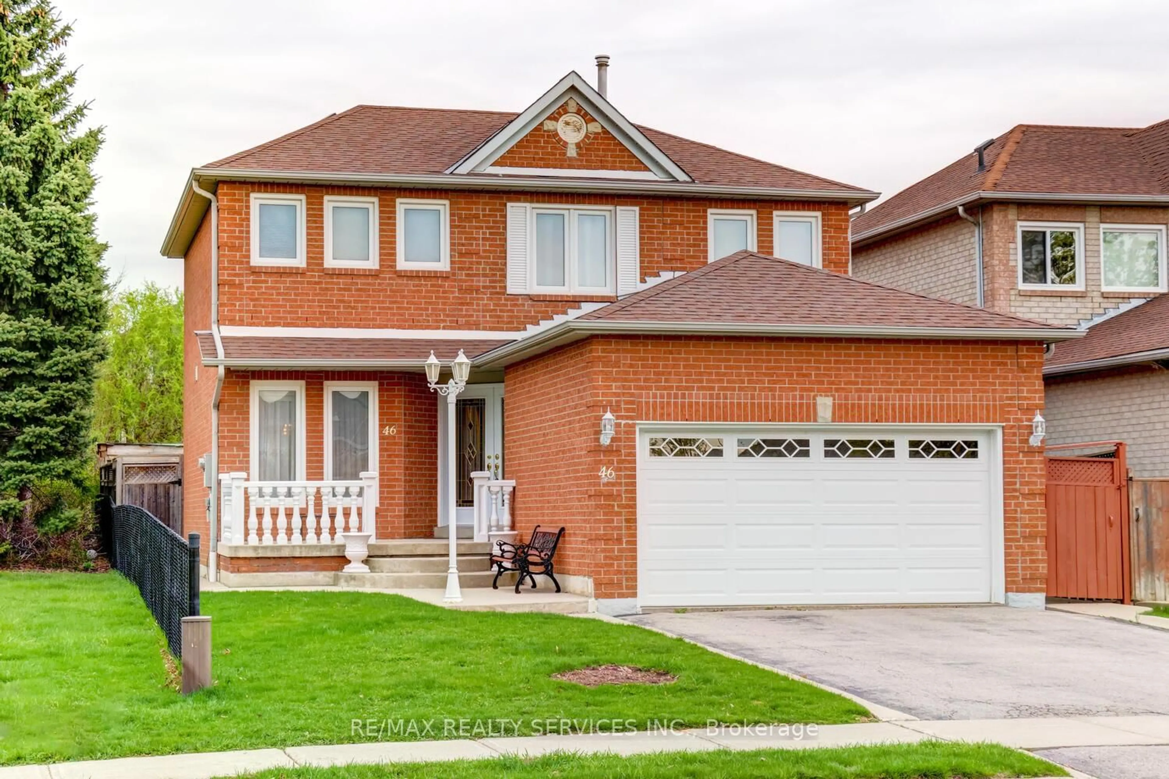 Home with brick exterior material, street for 46 Red Maple Dr, Brampton Ontario L6X 4L9