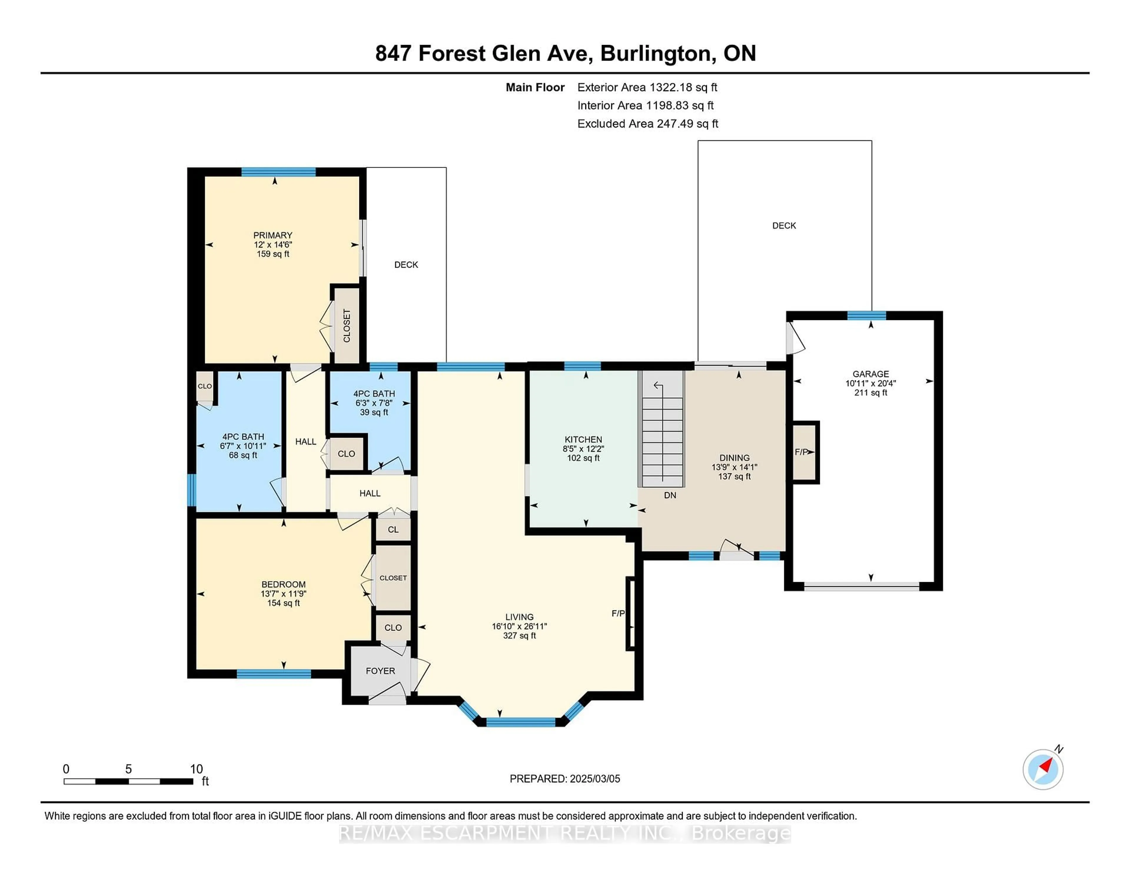 Floor plan for 847 FOREST GLEN Ave, Burlington Ontario L7T 2L1