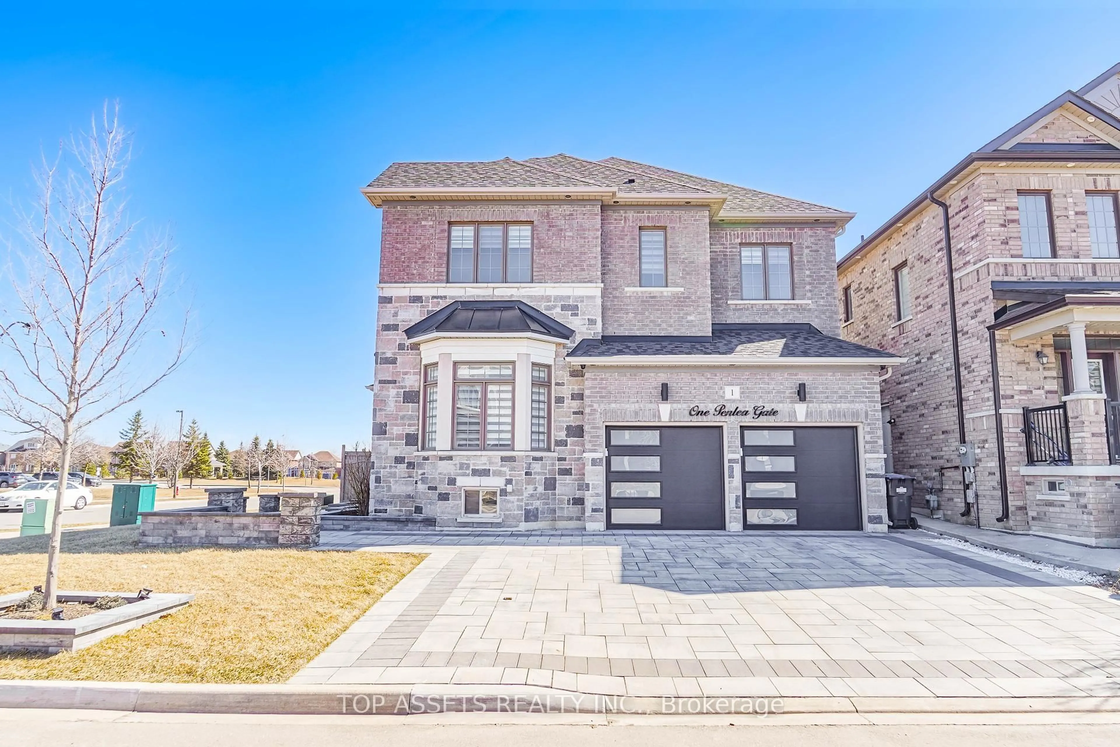 Home with brick exterior material, street for 1 Penlea Gate, Brampton Ontario L6P 4M7